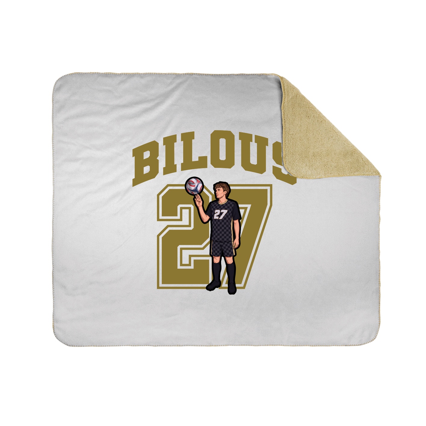 Throw Blanket — Number in White