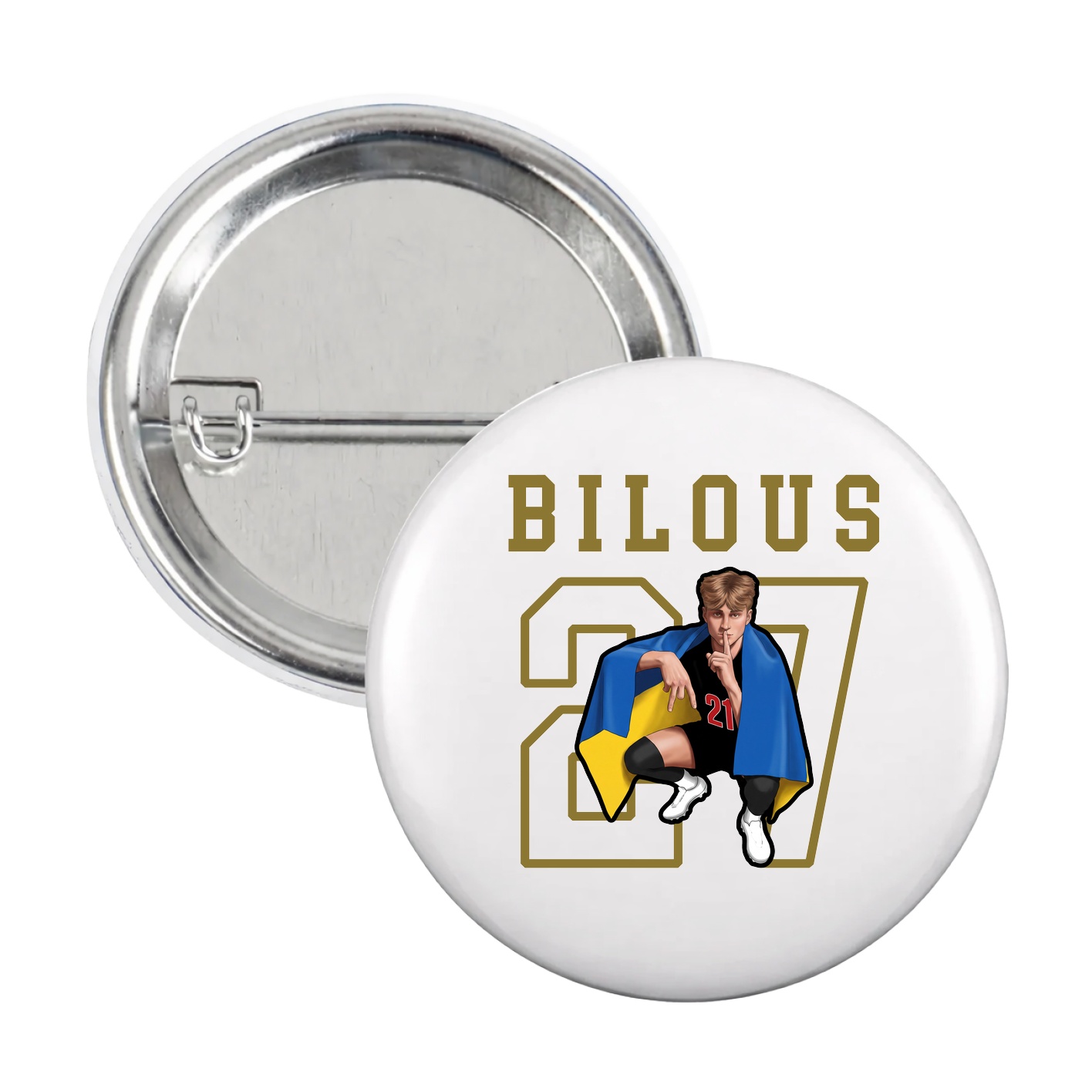 Game Day Button — Shirsey in White