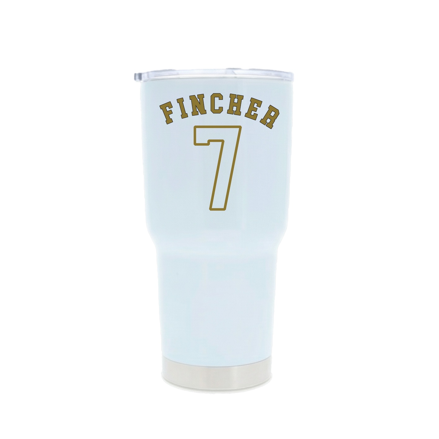 30oz Stainless Steel Tumbler — Shirsey Arch in White