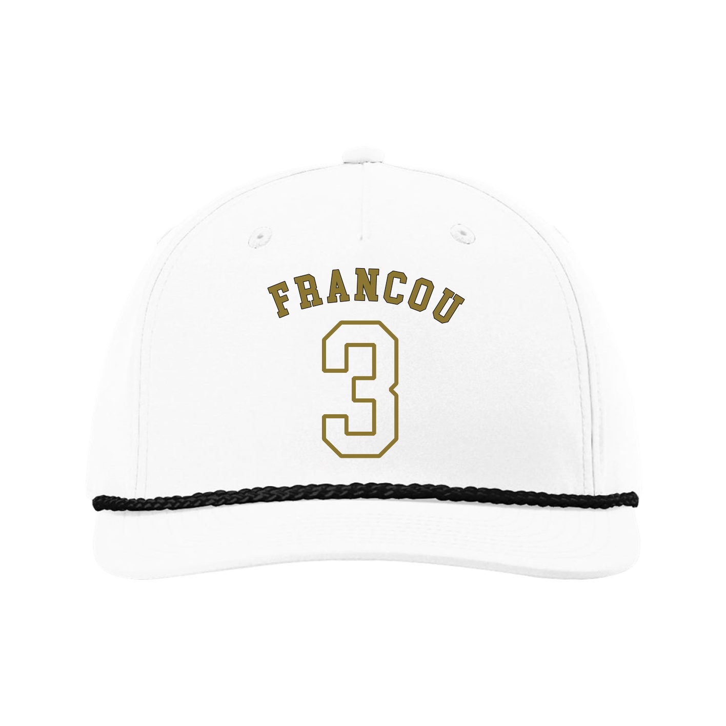 Five-Panel Classic Rope Cap — Shirsey Arch in White