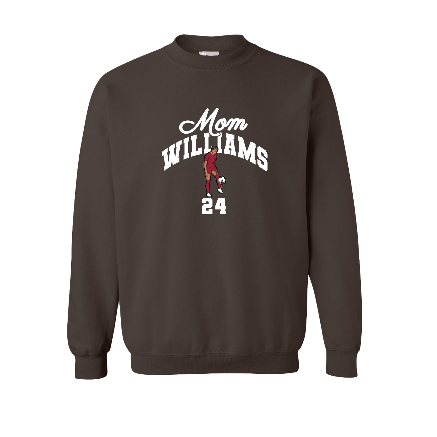 Fleece Crew — Mothers Day Arch in Brown