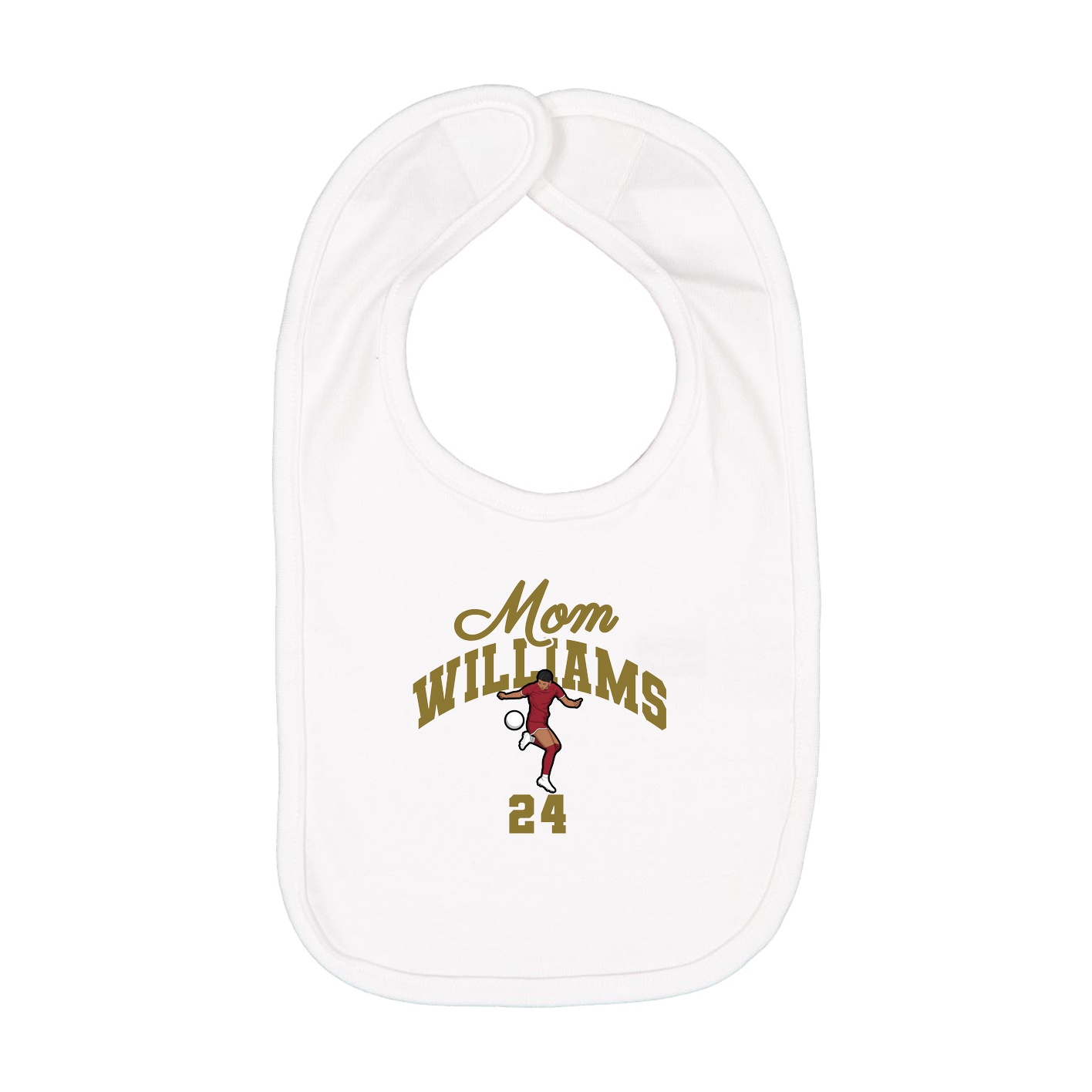 Infant Bib — Mothers Day Arch in White