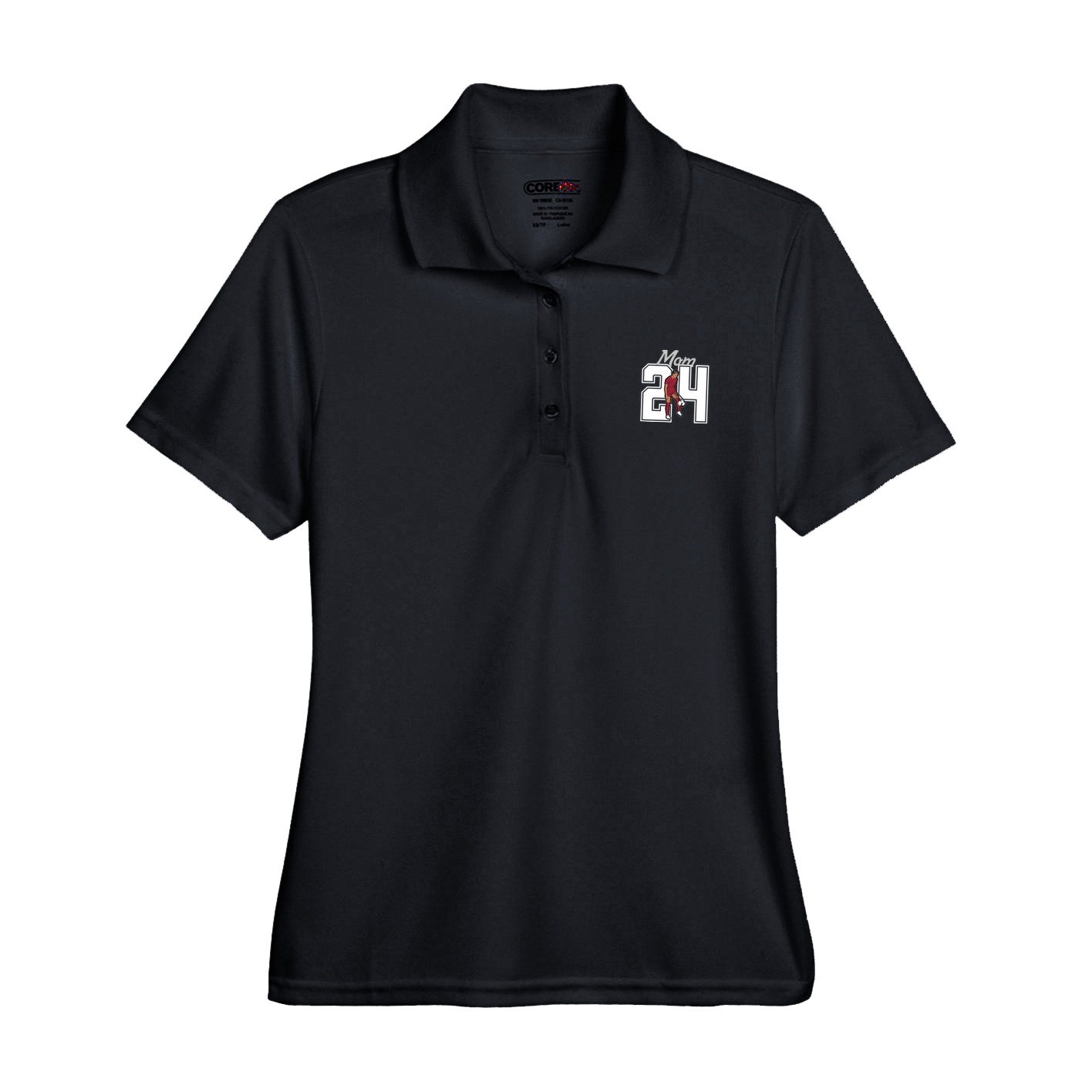 Womens Performance Polo — Mothers Day Shirsey in Black