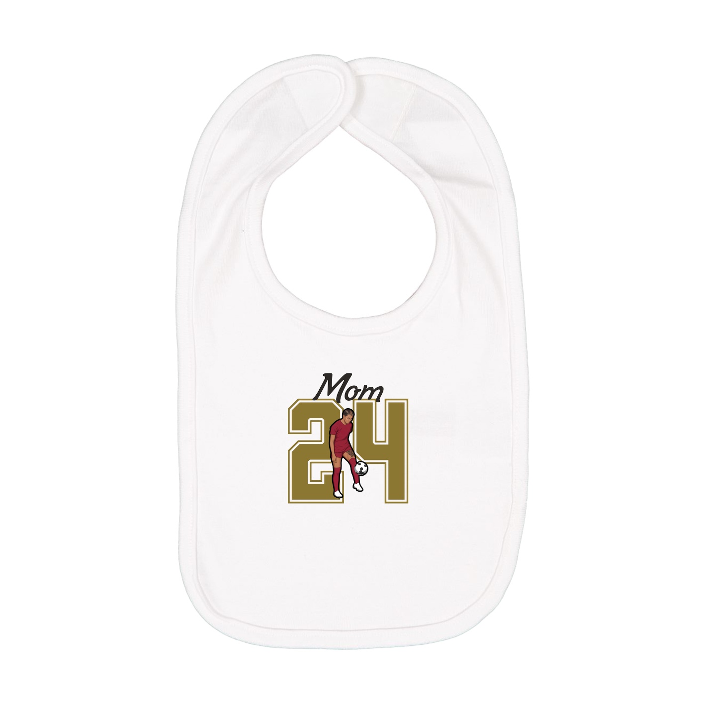 Infant Bib — Mothers Day Shirsey in White