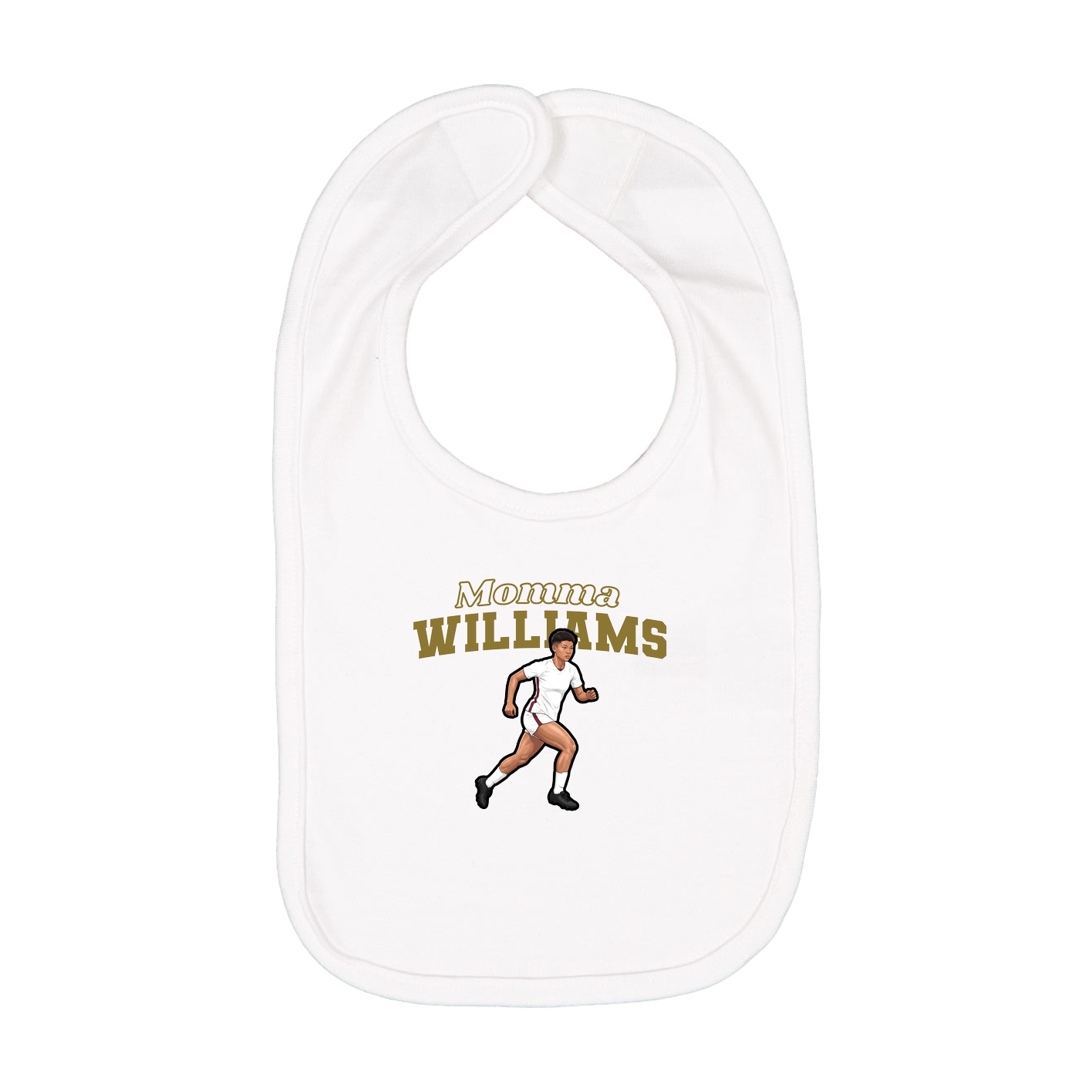Infant Bib — Mothers Day Block in White