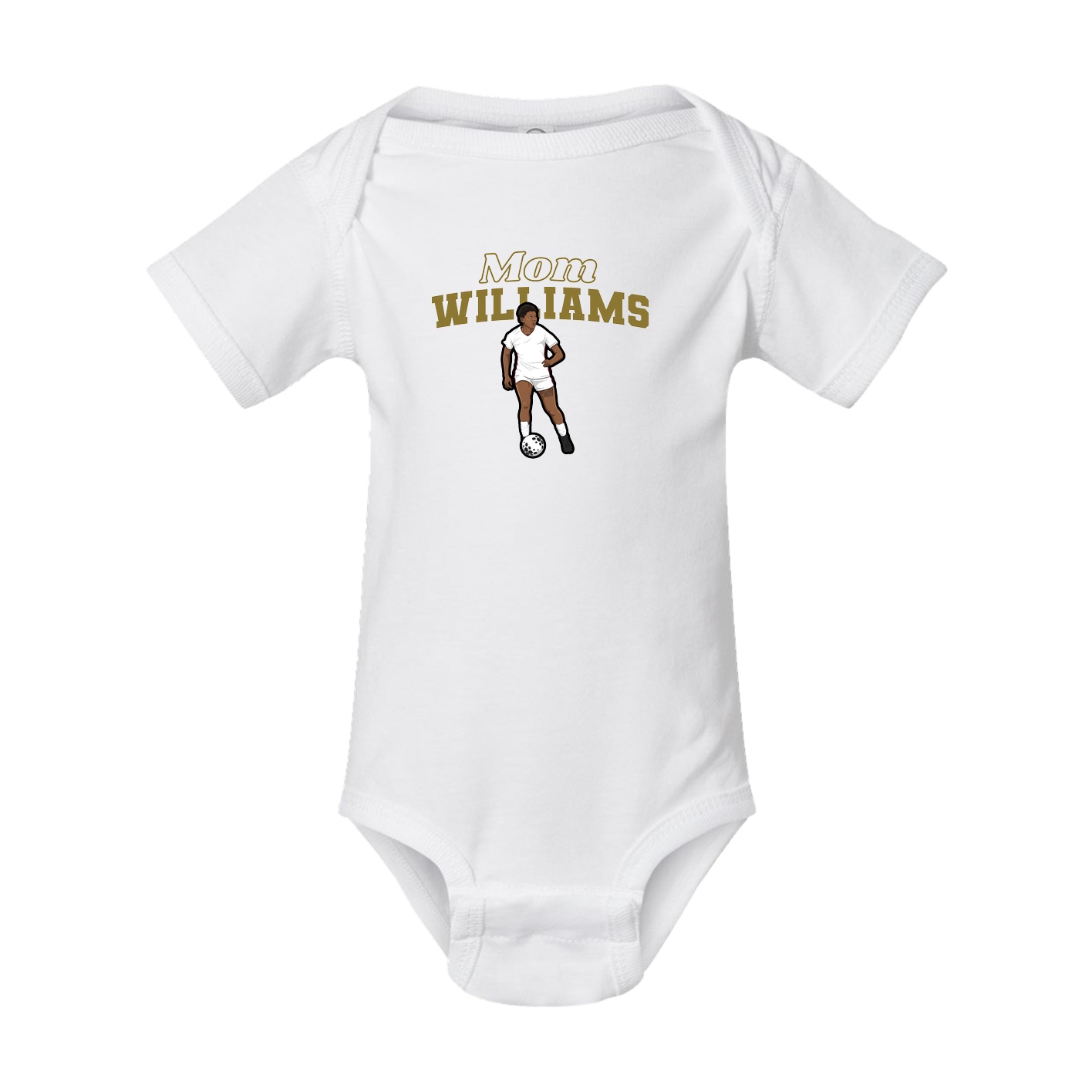 Baby Onesie — Mothers Day Block in White
