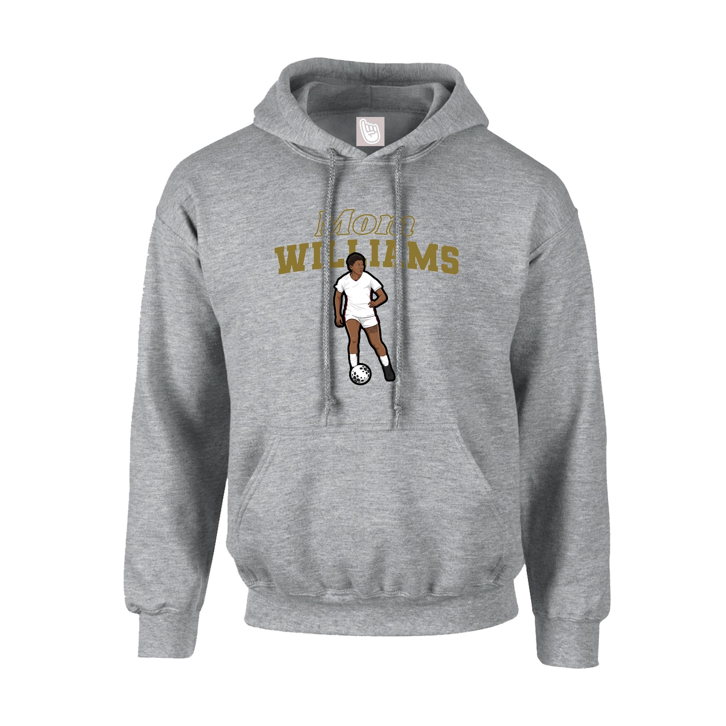 Youth Hoodie — Mothers Day Block in Grey