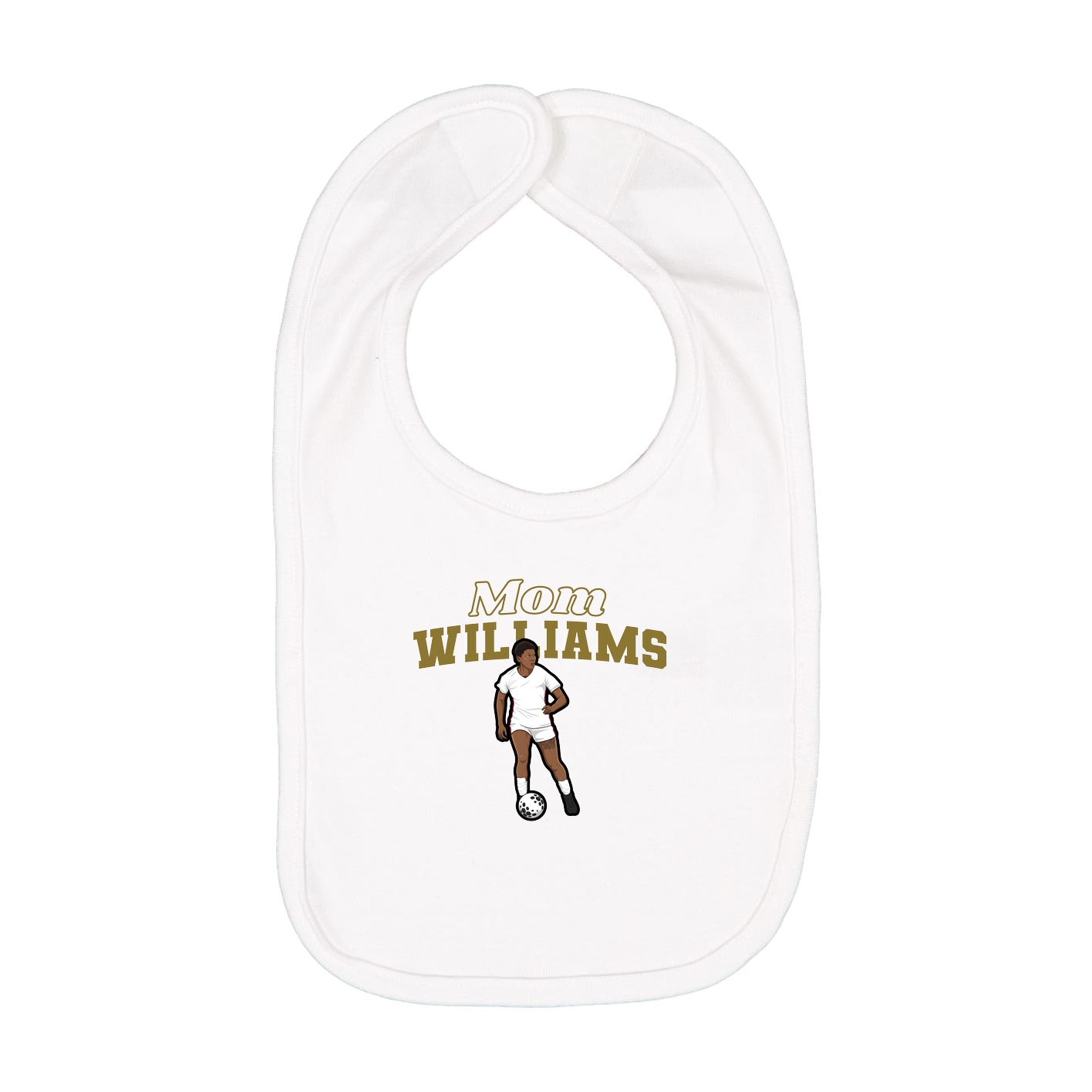 Infant Bib — Mothers Day Block in White