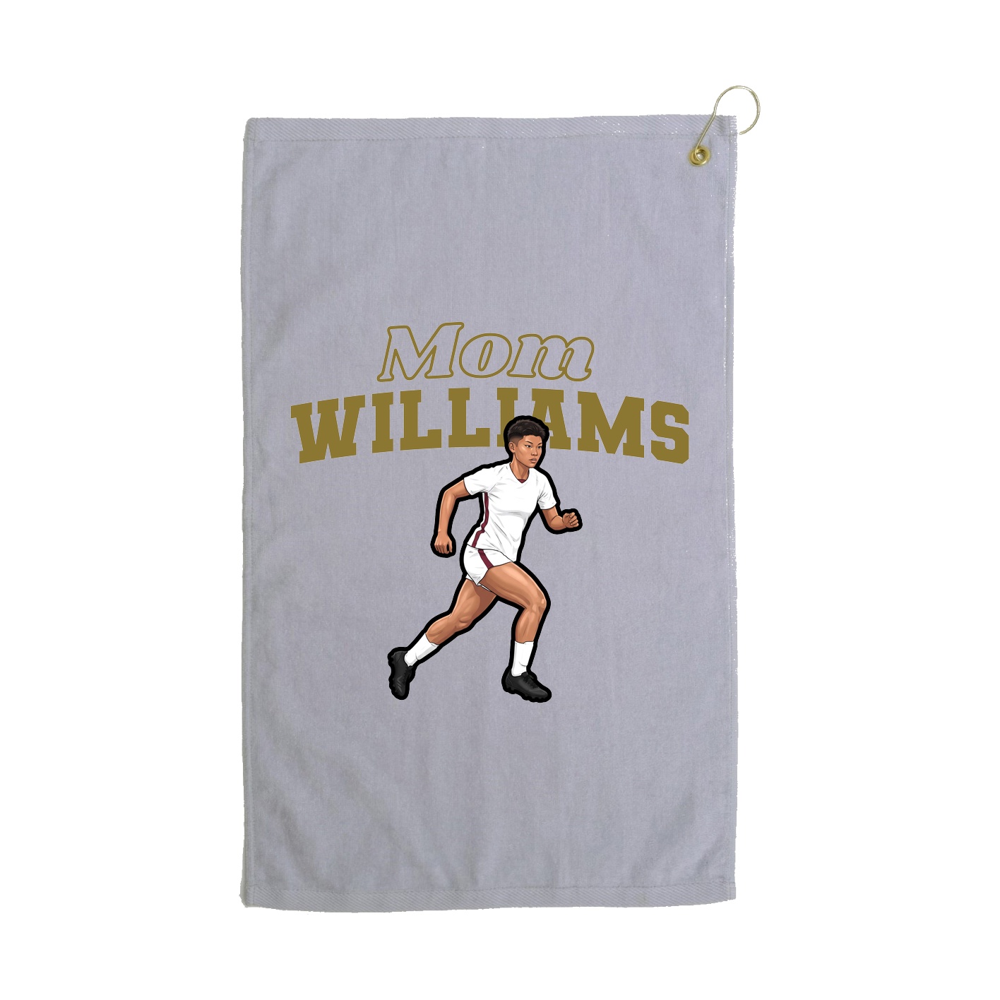 Golf Towel — Mothers Day Block in Grey