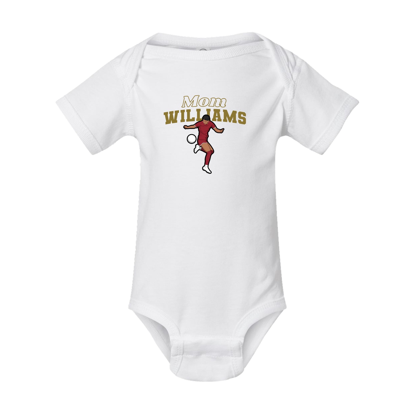 Baby Onesie — Mothers Day Block in White