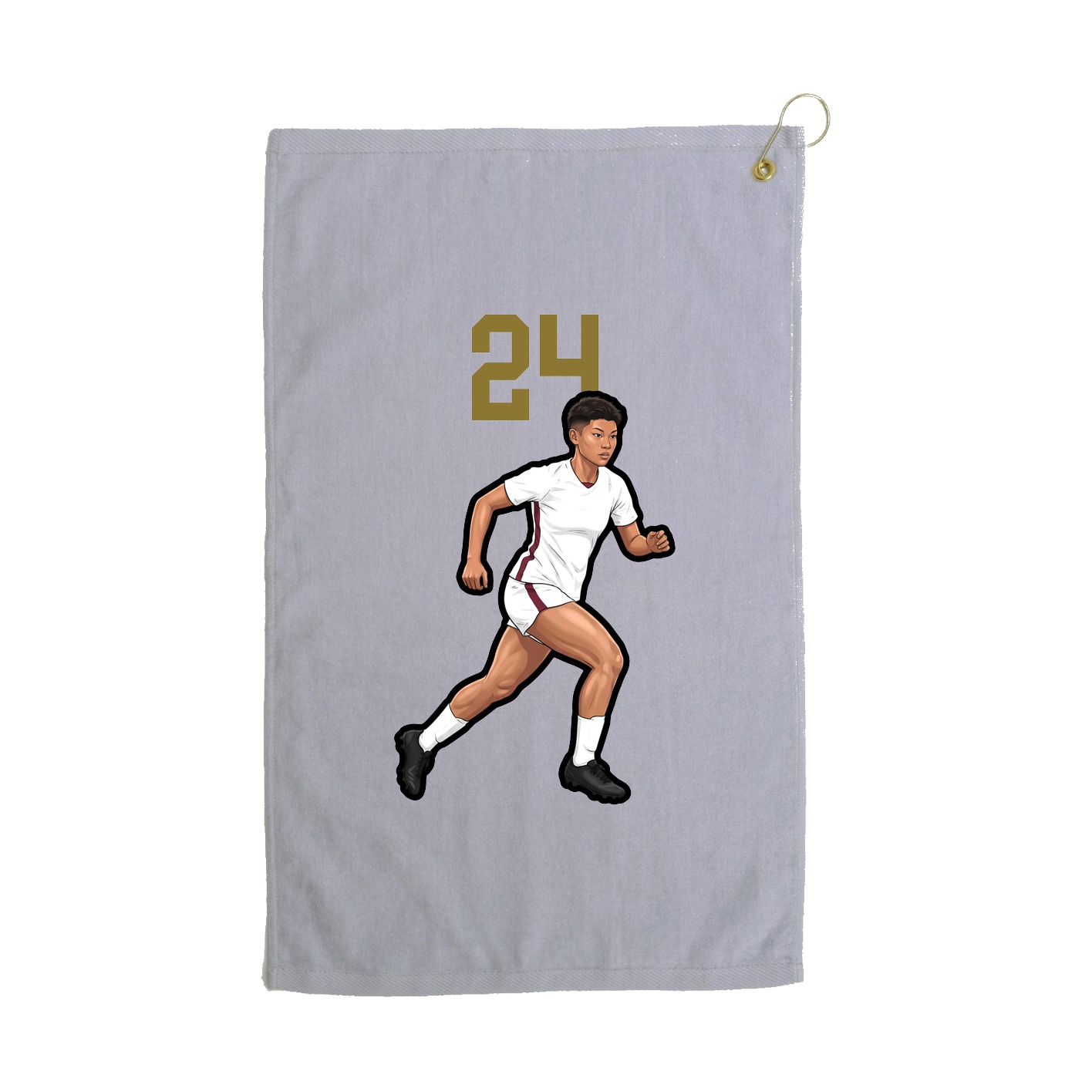 Golf Towel — Number Top in Grey