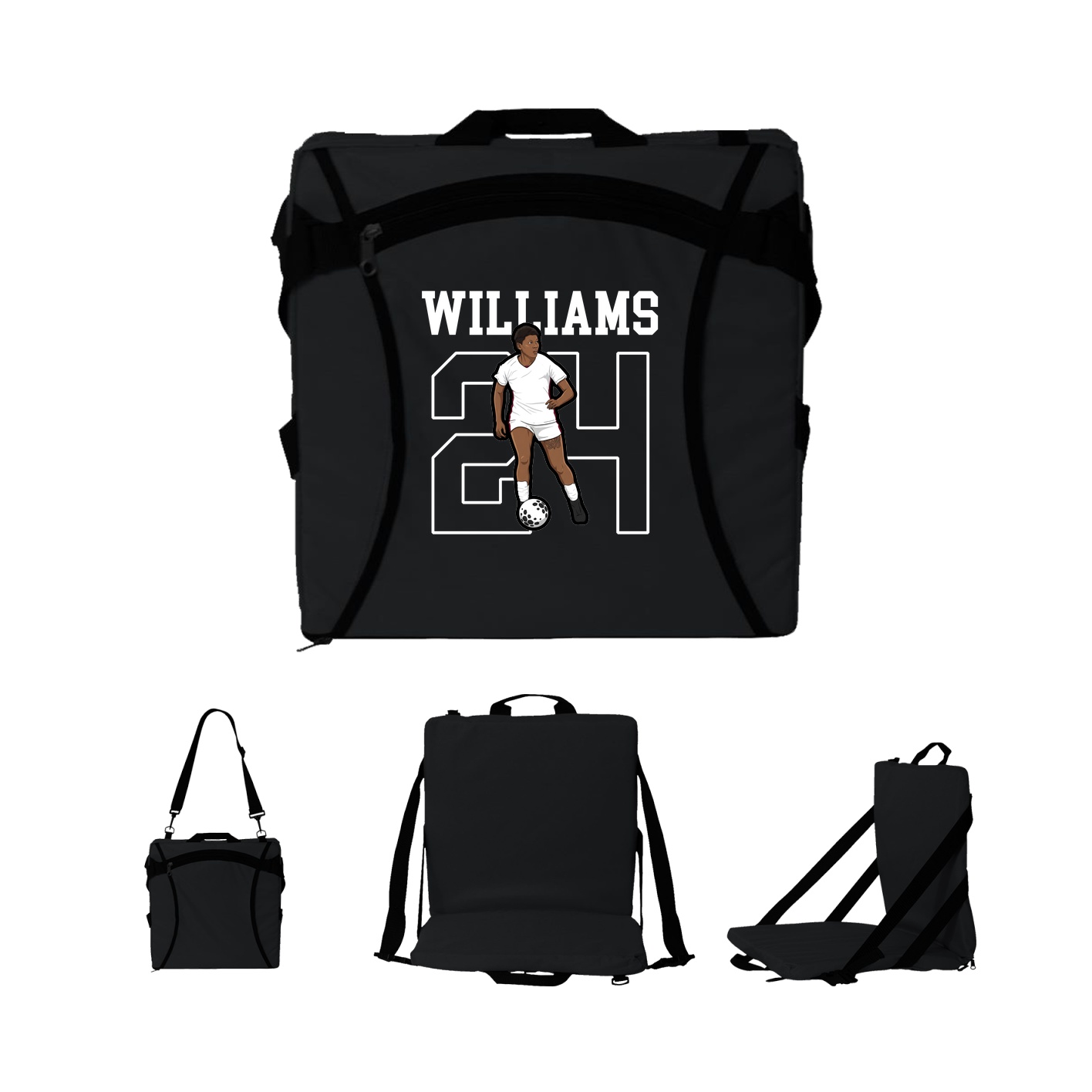 Folding Stadium Seat — Shirsey in Black