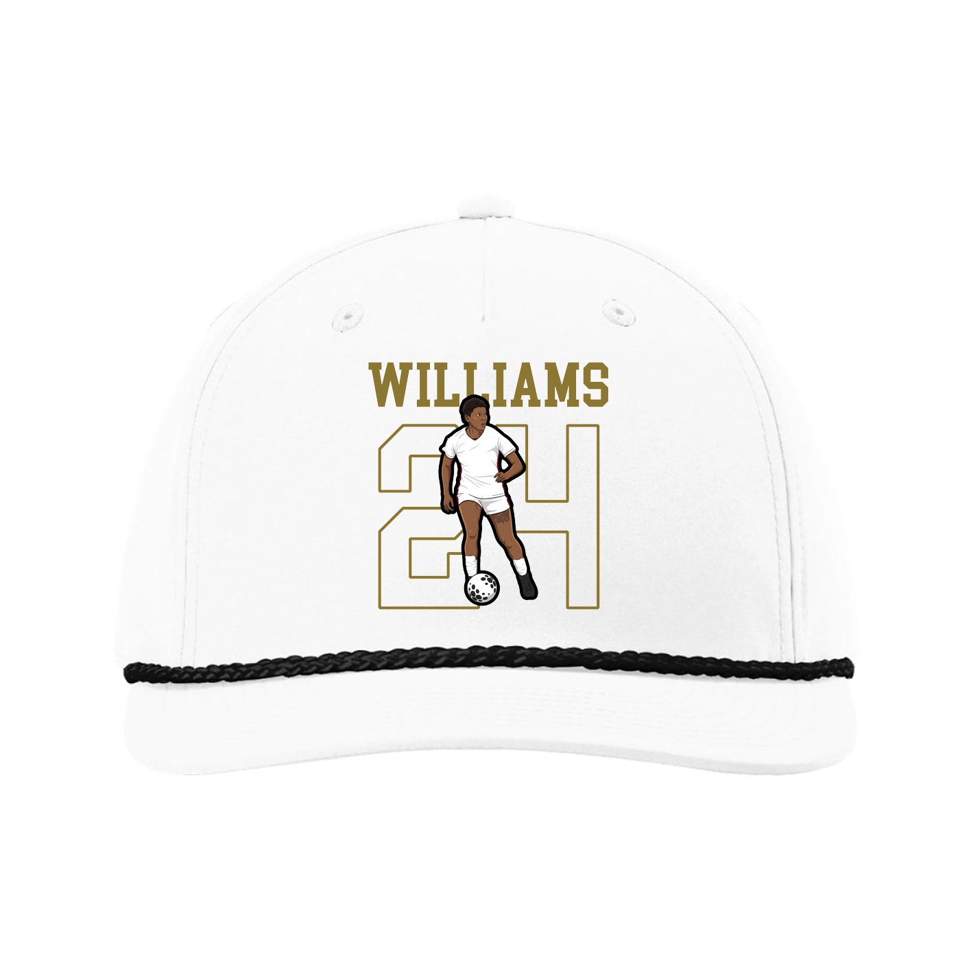 Five-Panel Classic Rope Cap — Shirsey in White