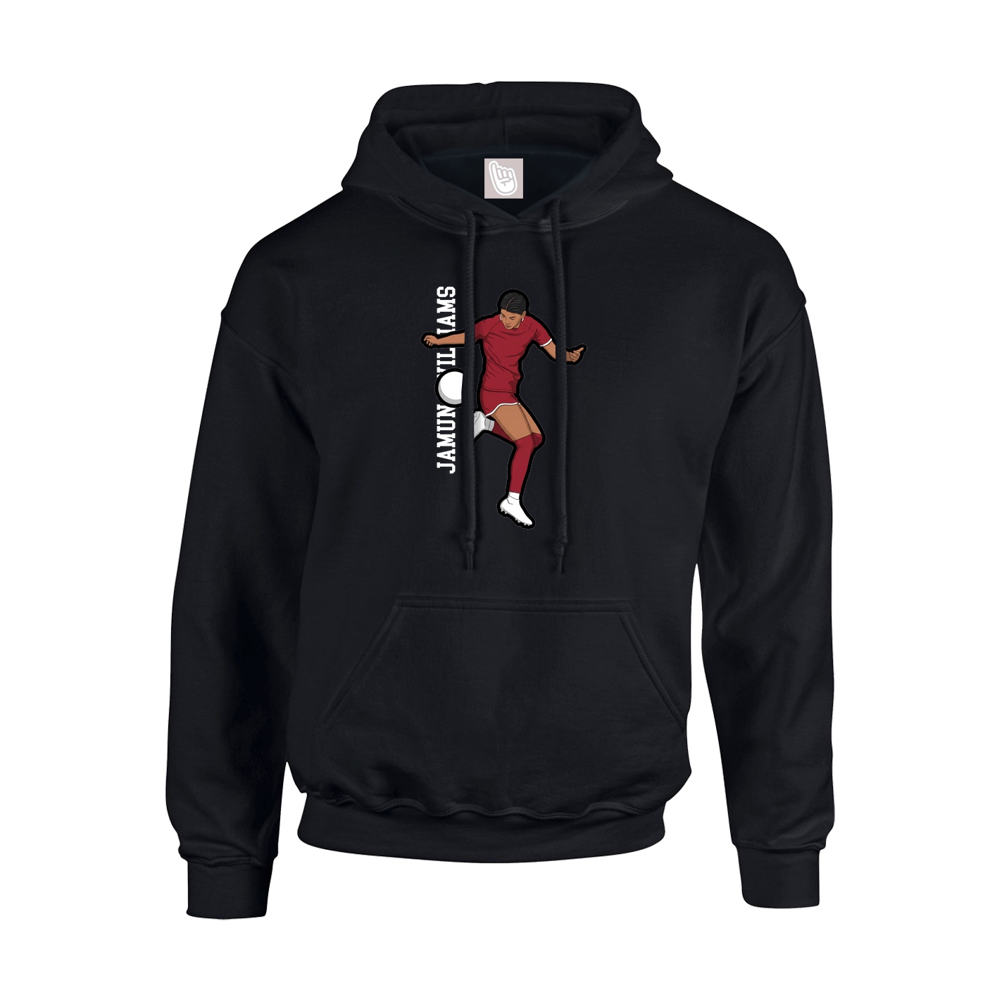 Youth Hoodie — Name Vertical in Black