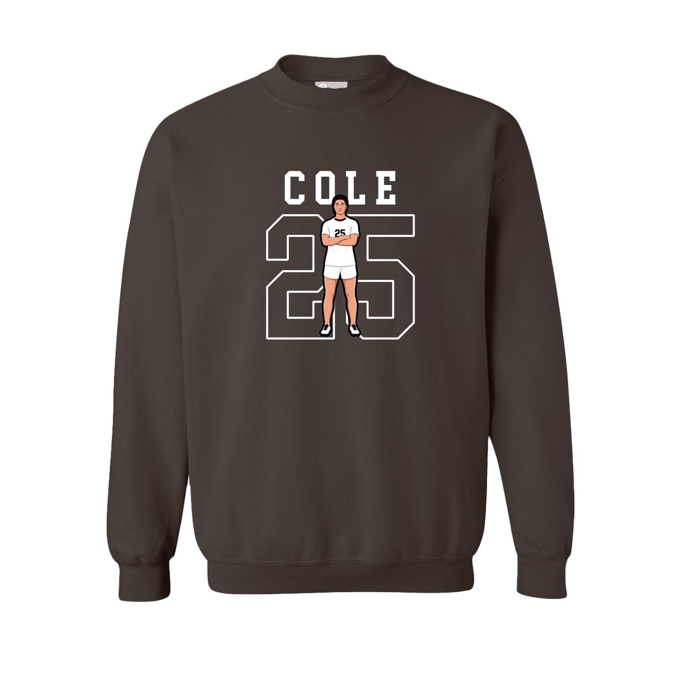 Fleece Crew — Shirsey in Brown