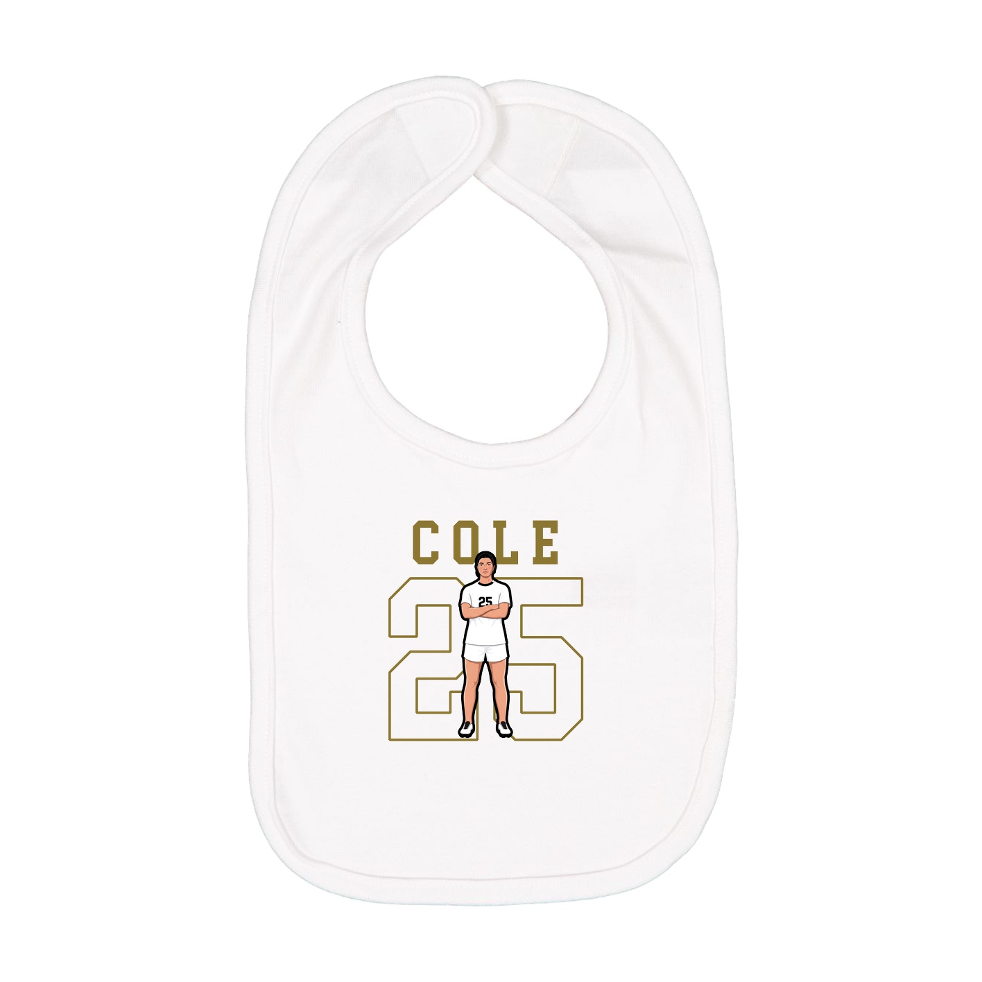 Infant Bib — Shirsey in White