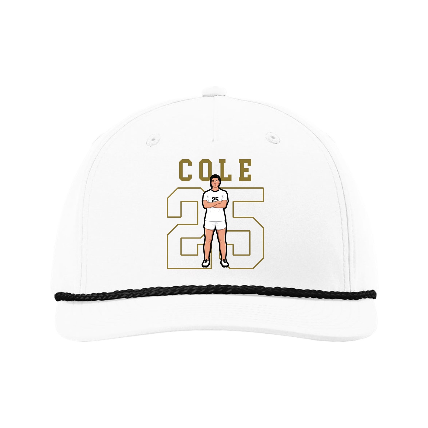 Five-Panel Classic Rope Cap — Shirsey in White