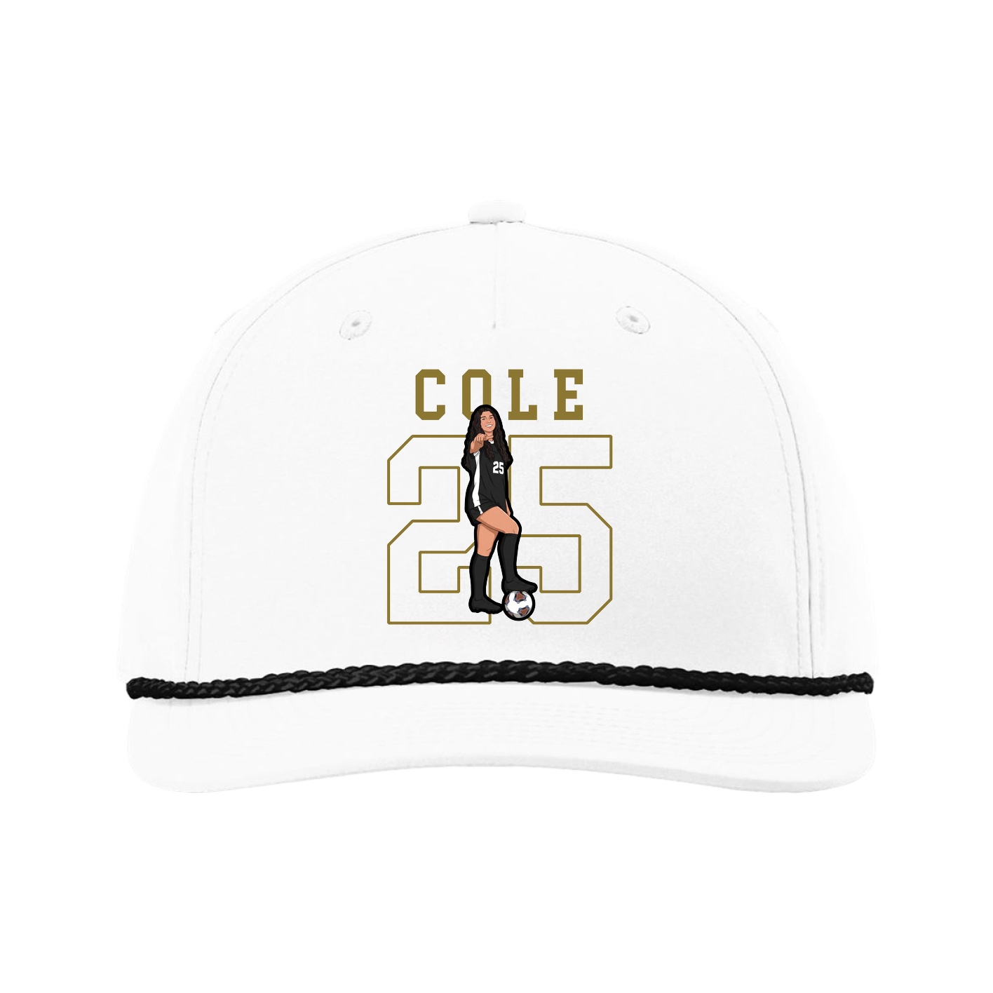 Five-Panel Classic Rope Cap — Shirsey in White