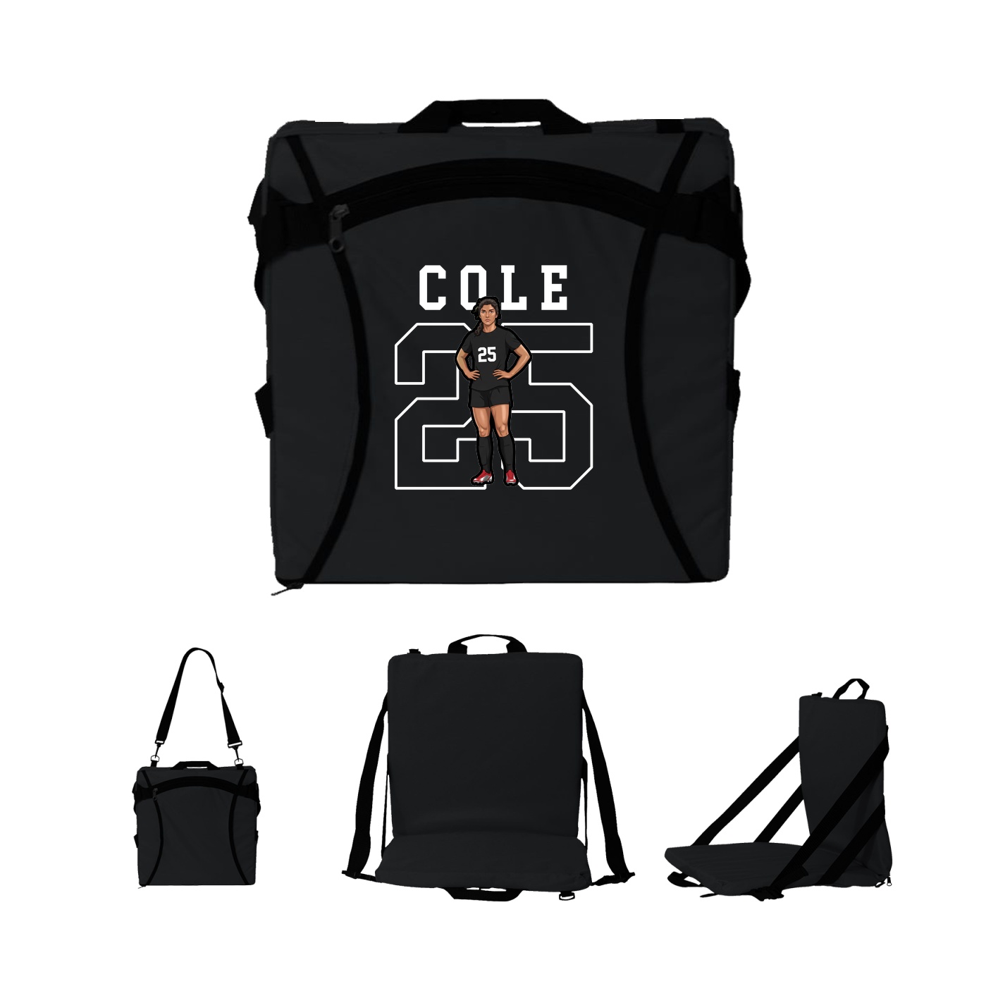 Folding Stadium Seat — Shirsey in Black