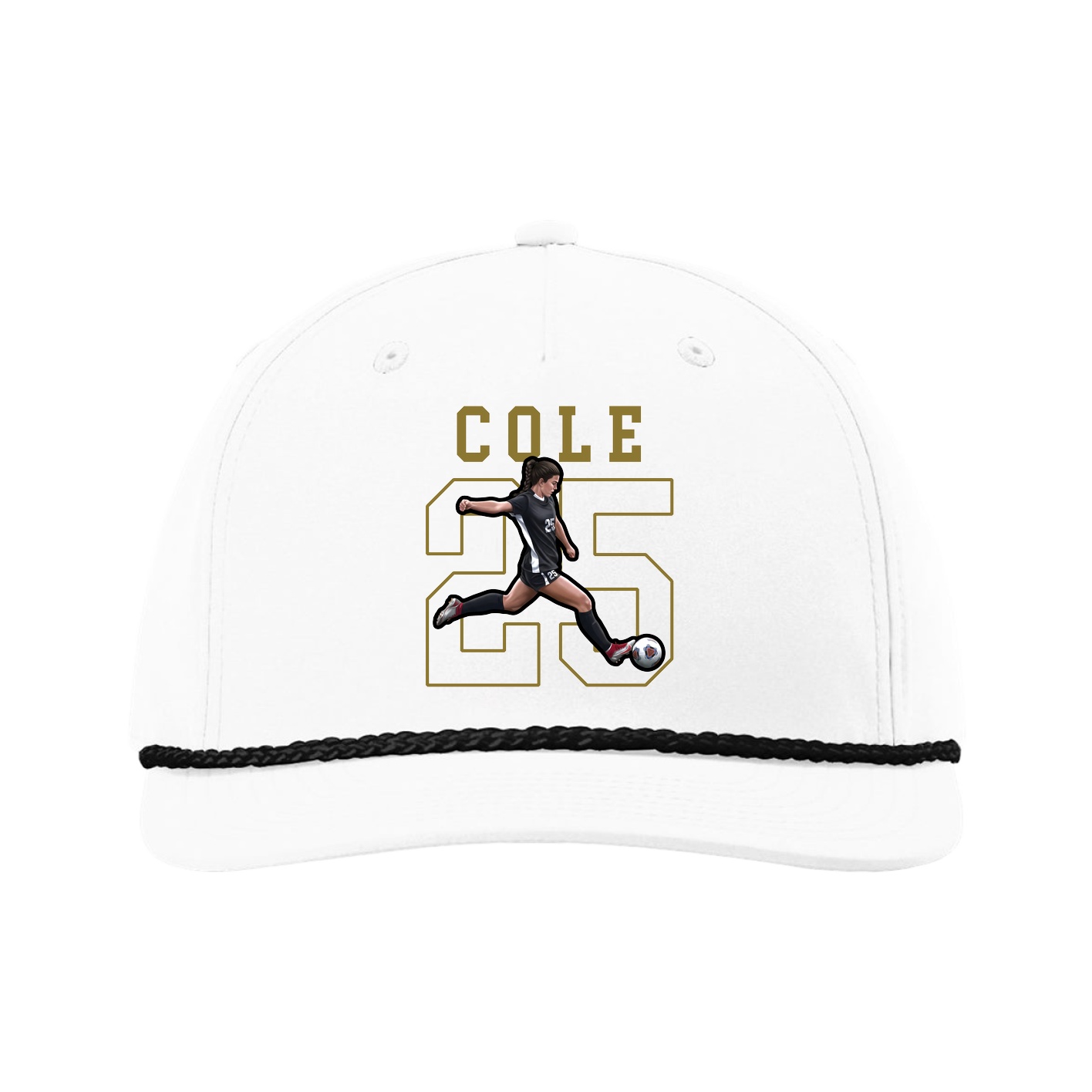 Five-Panel Classic Rope Cap — Shirsey in White
