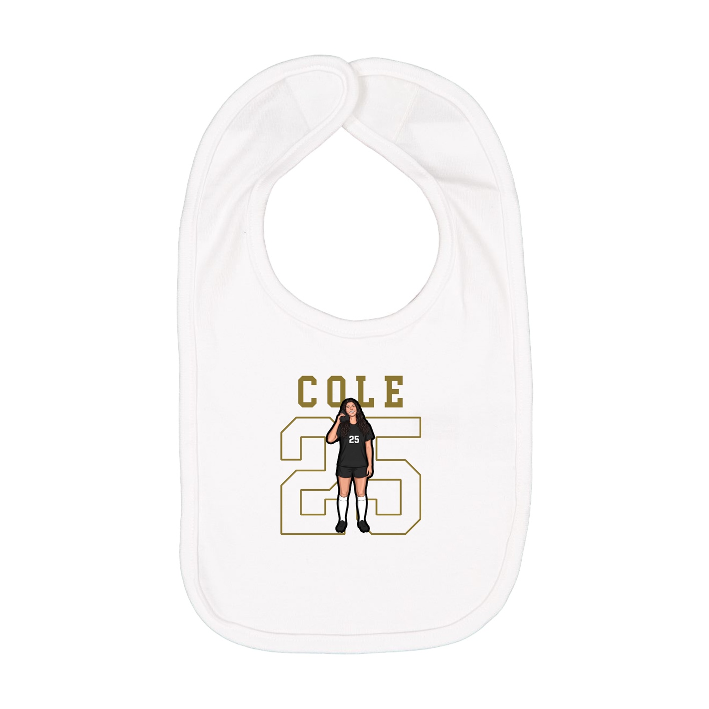 Infant Bib — Shirsey in White