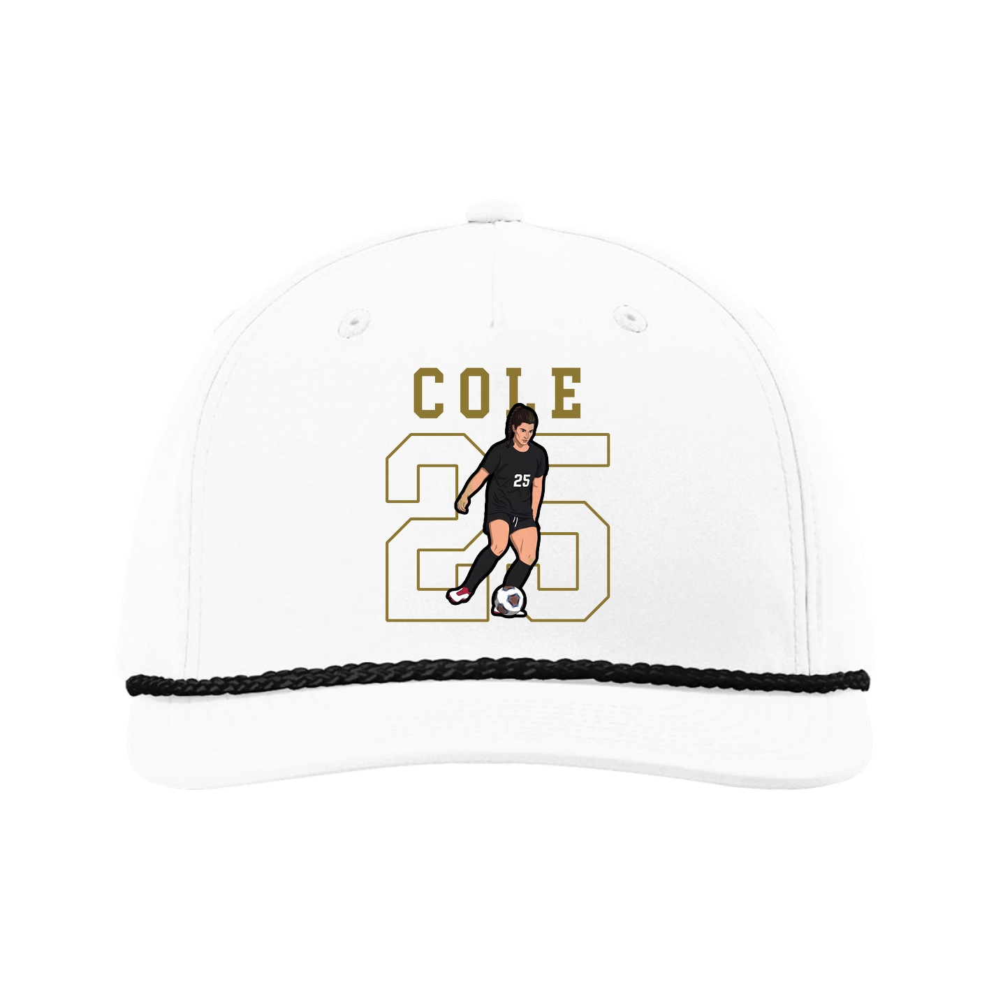 Five-Panel Classic Rope Cap — Shirsey in White