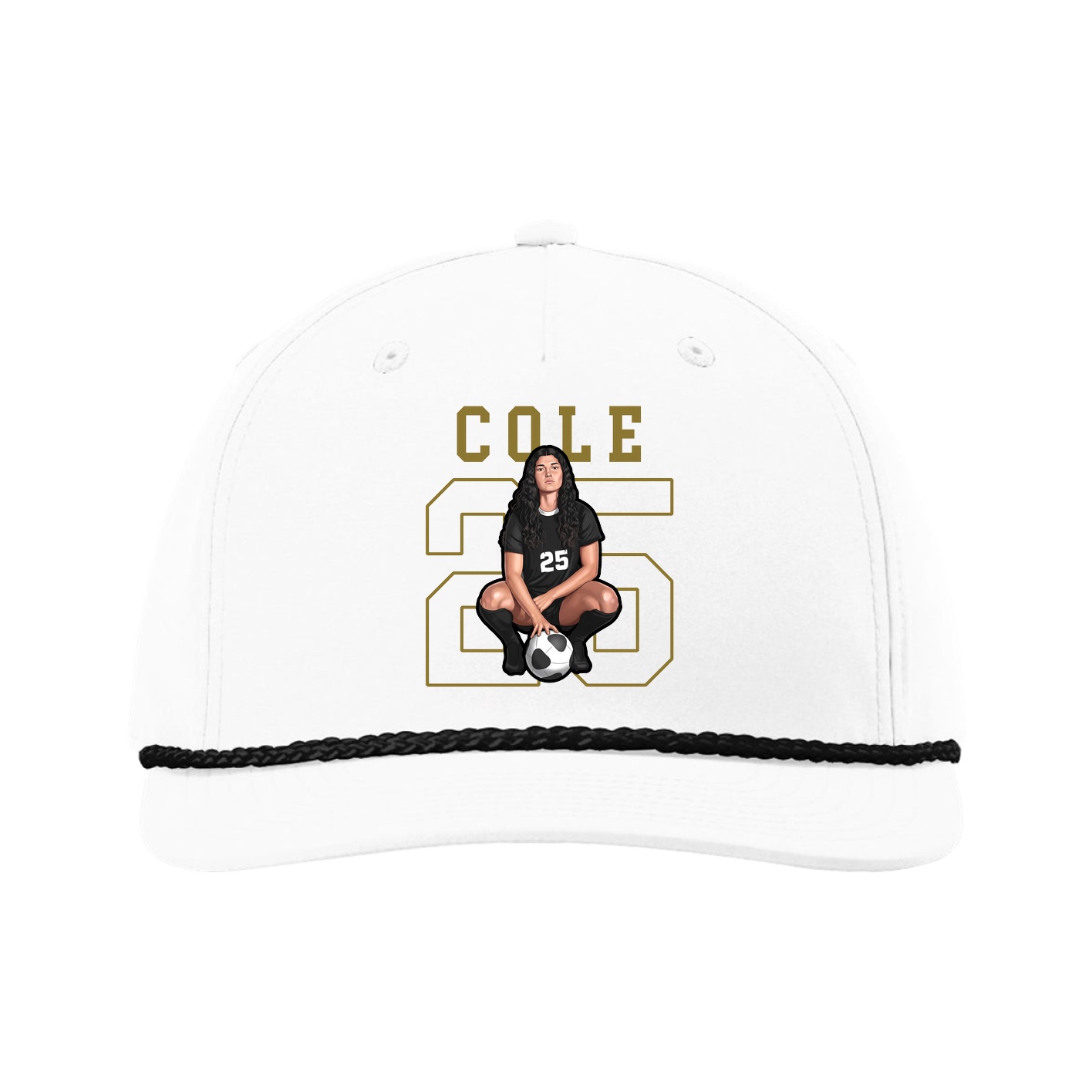 Five-Panel Classic Rope Cap — Shirsey in White