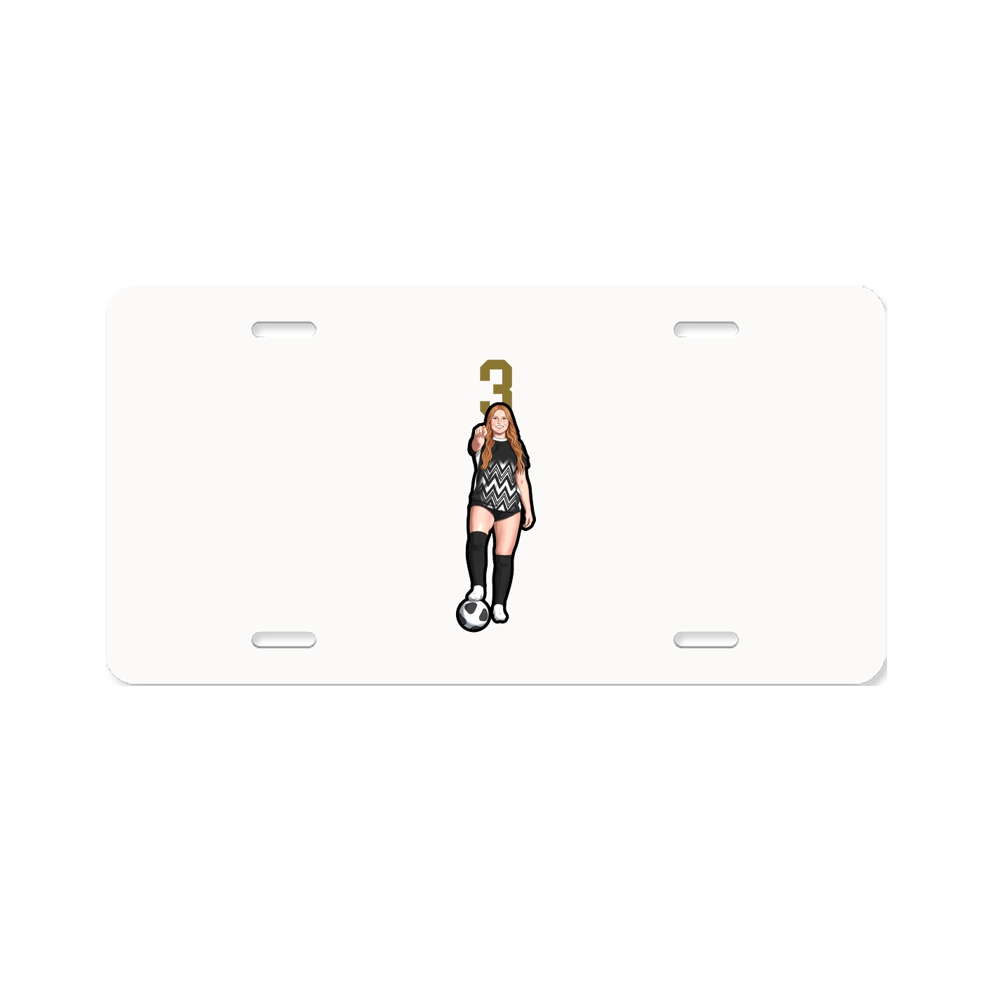 License Plate — Number Top in Classic