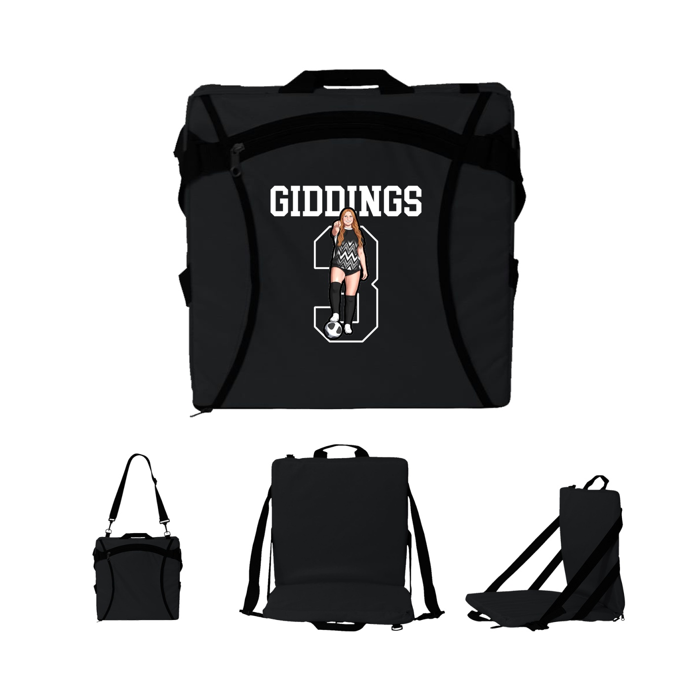Folding Stadium Seat — Shirsey in Black