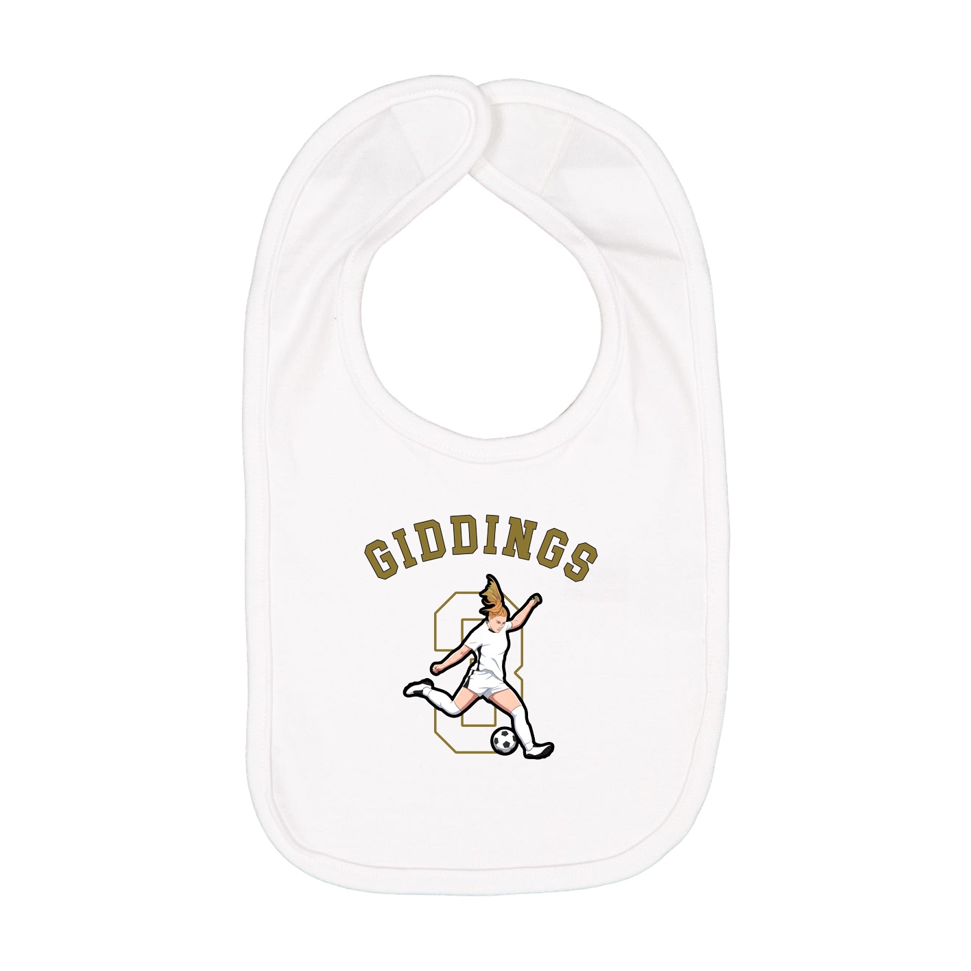 Infant Bib — Shirsey Arch in White