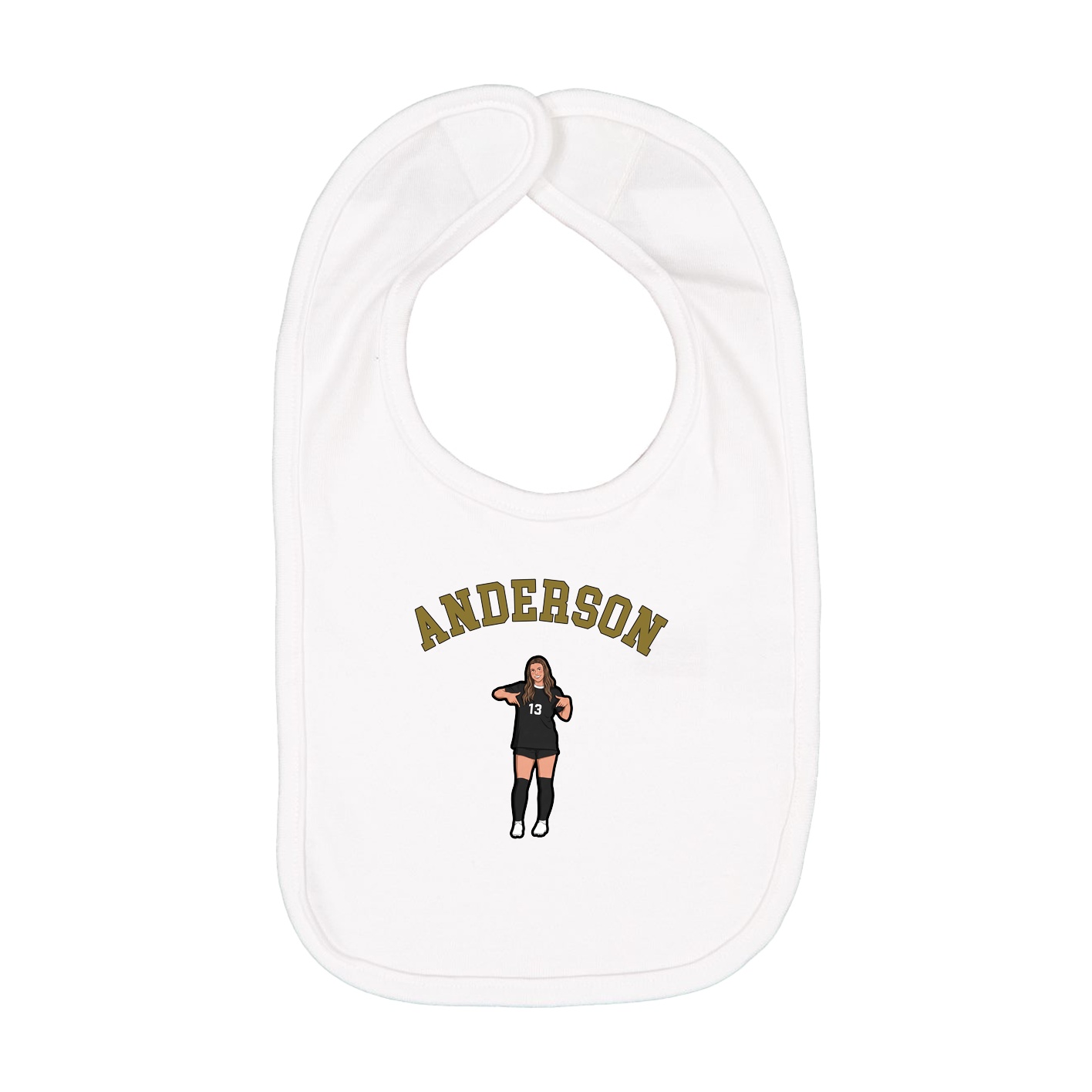 Infant Bib — Shirsey Arch in White
