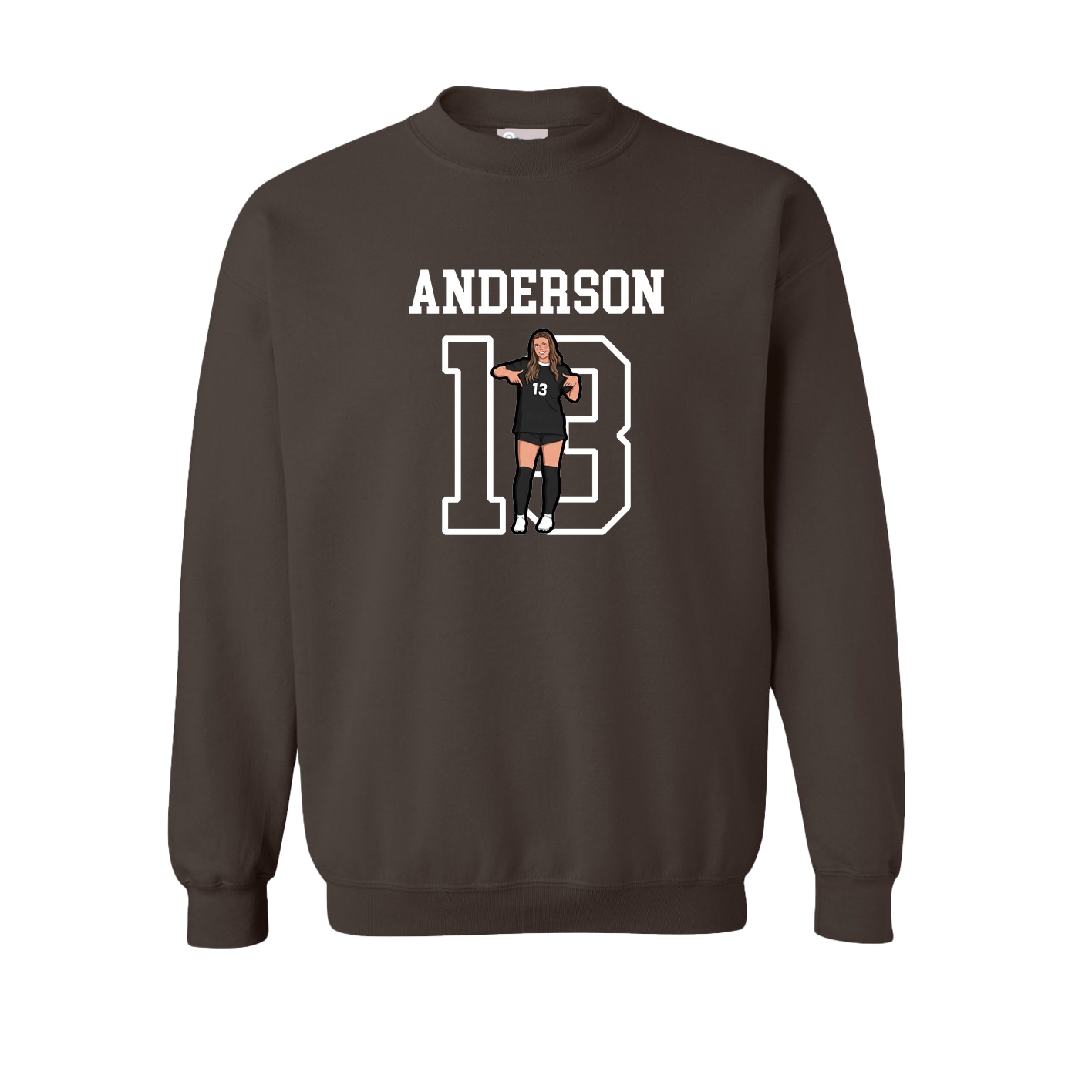 Fleece Crew — Shirsey in Brown
