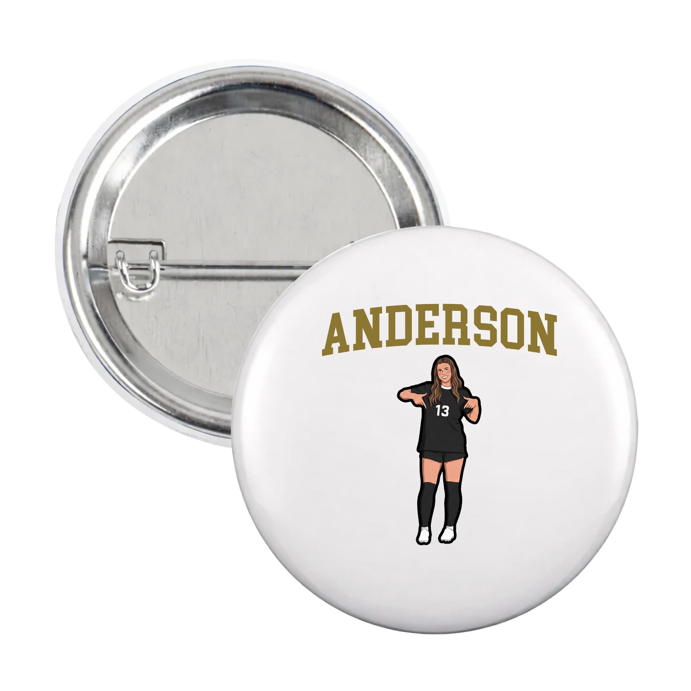 Game Day Button — Shirsey in White