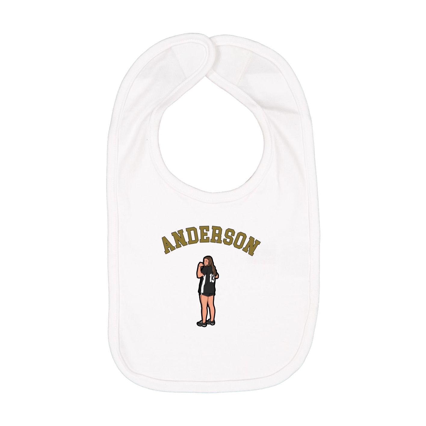 Infant Bib — Shirsey Arch in White