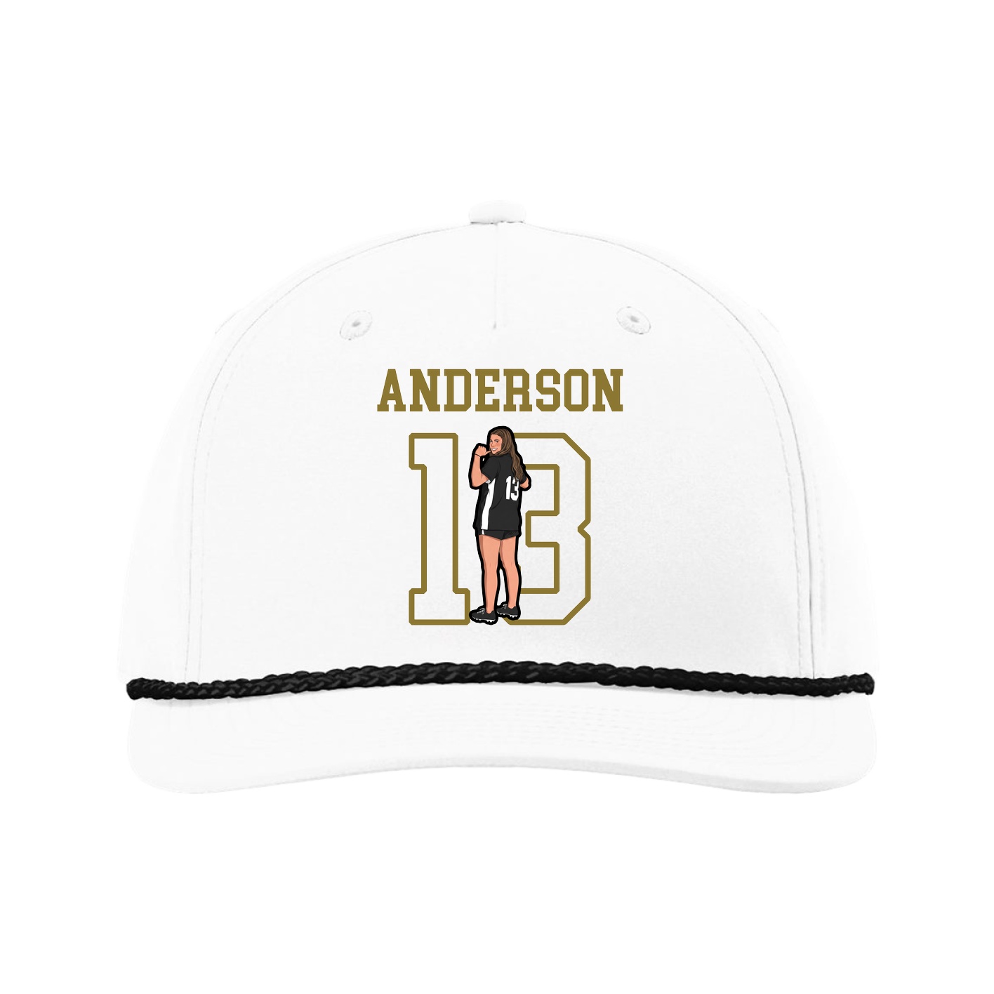 Five-Panel Classic Rope Cap — Shirsey in White