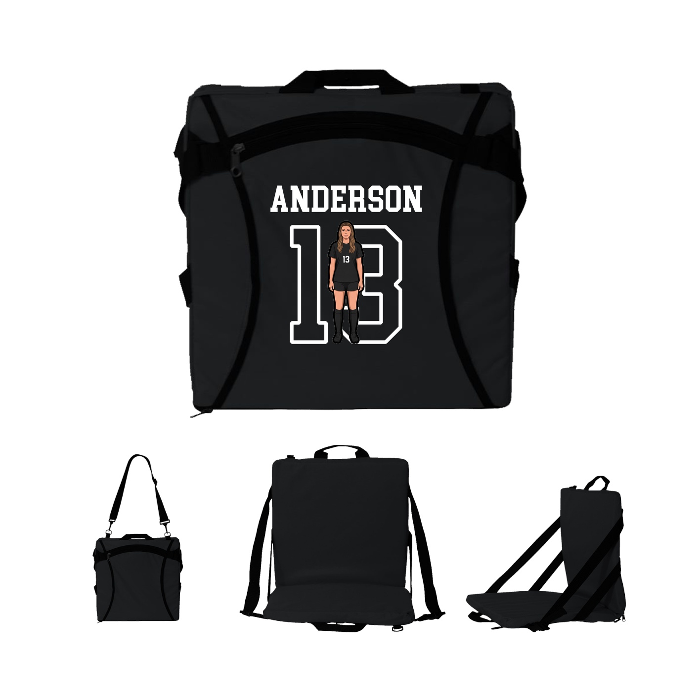 Folding Stadium Seat — Shirsey in Black