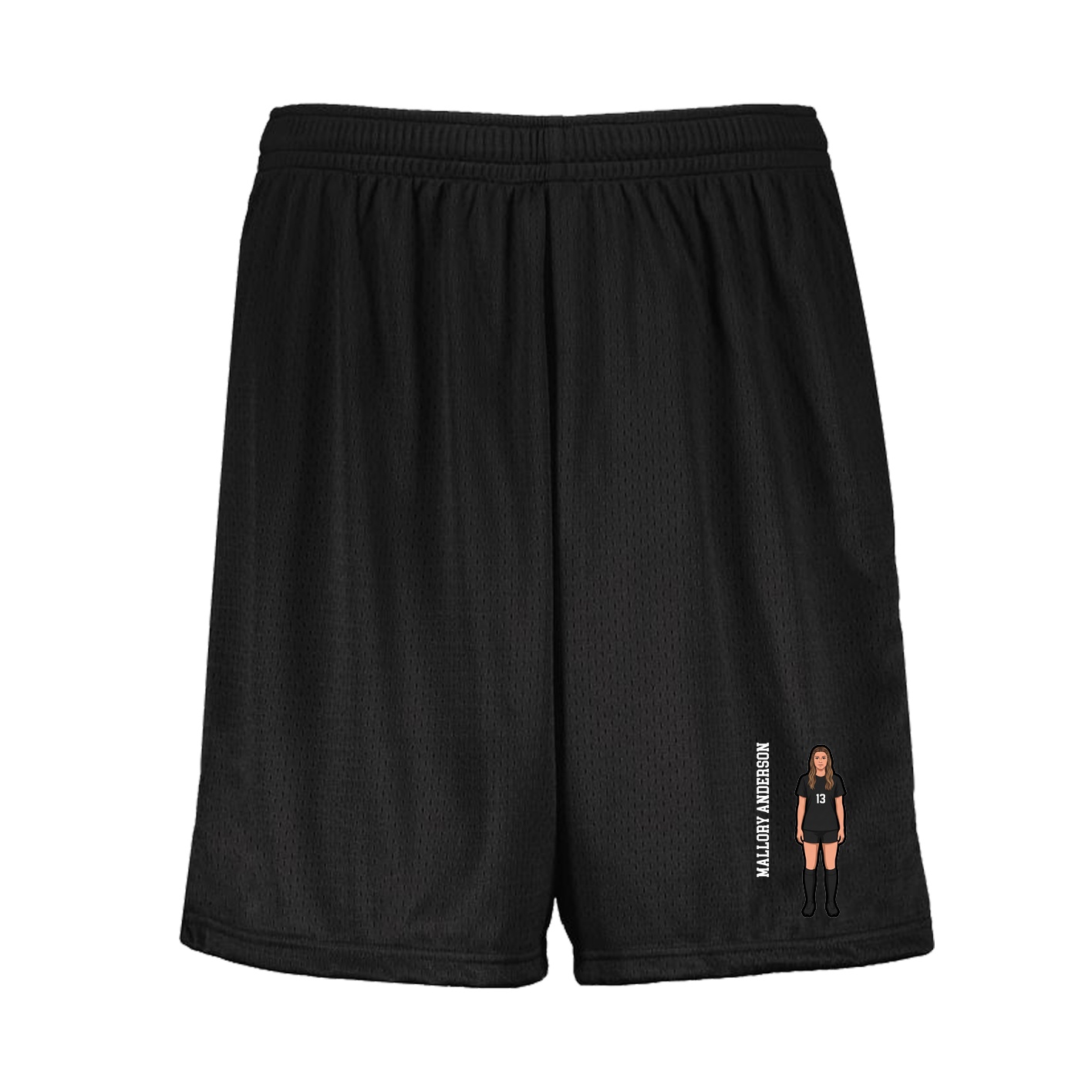 Shorts — Name Vertical in Black