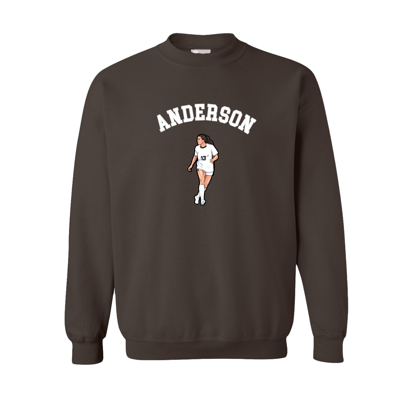 Fleece Crew — Shirsey Arch in Brown