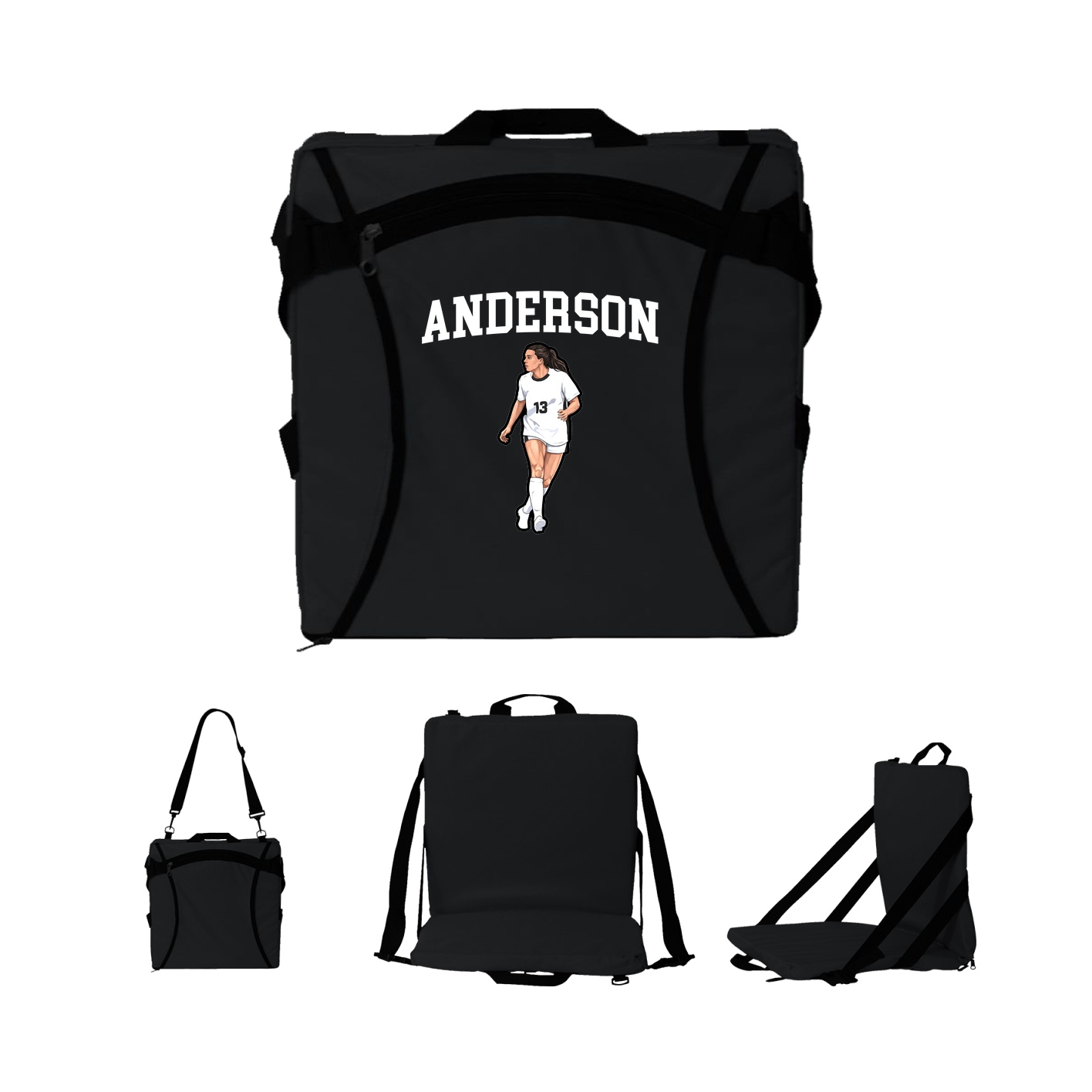 Folding Stadium Seat — Shirsey in Black