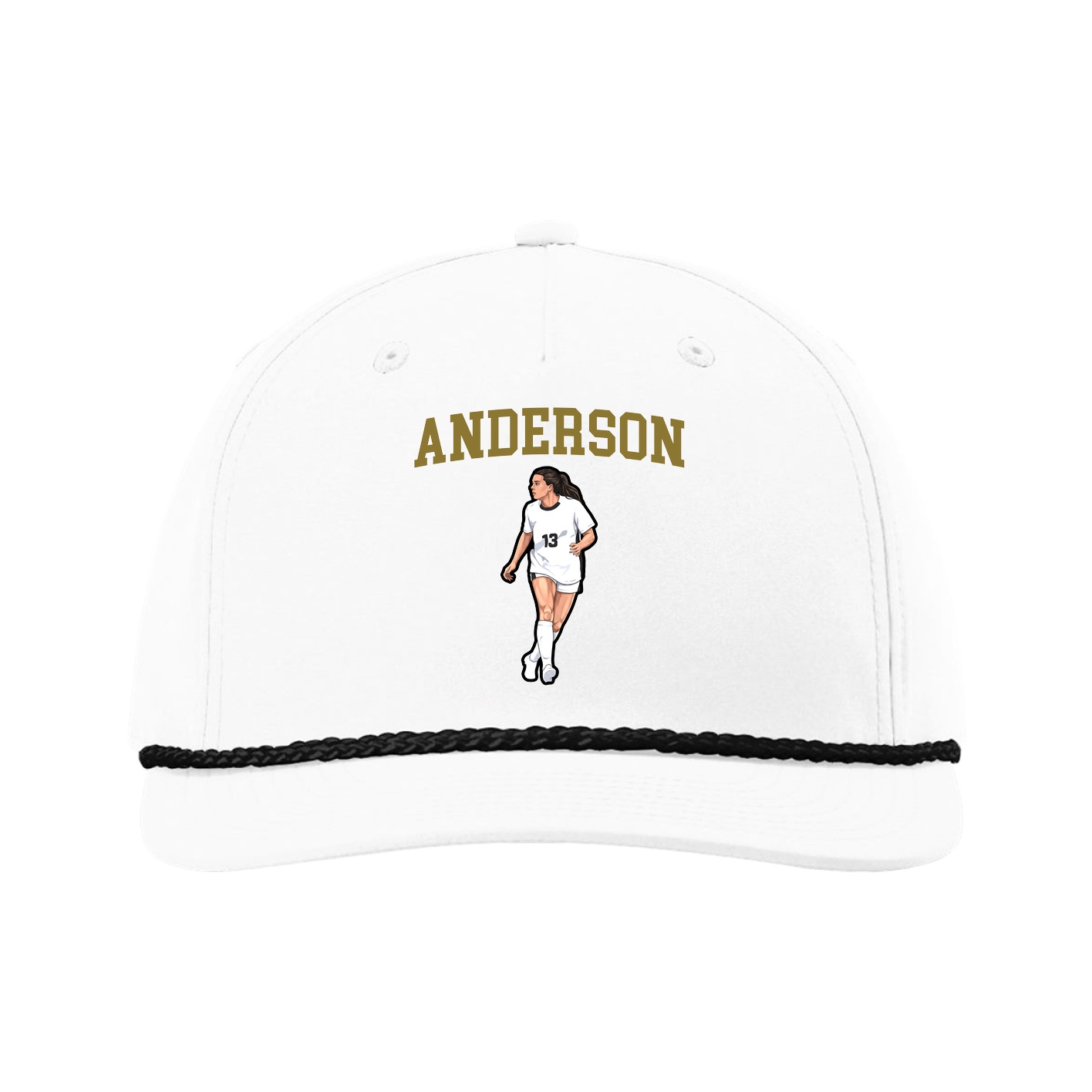 Five-Panel Classic Rope Cap — Shirsey in White
