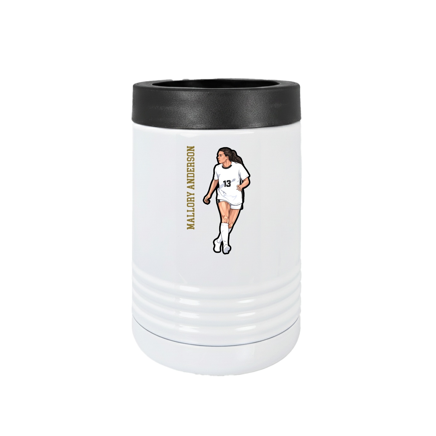Beverage Holder — Name Vertical in White