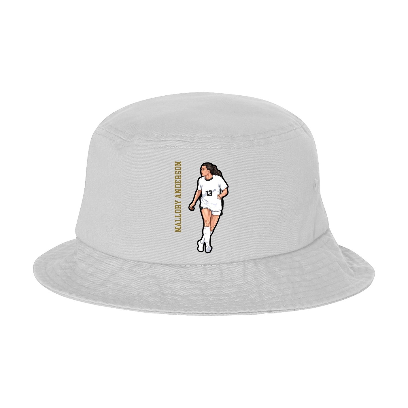 Bucket Cap — Name Vertical in White