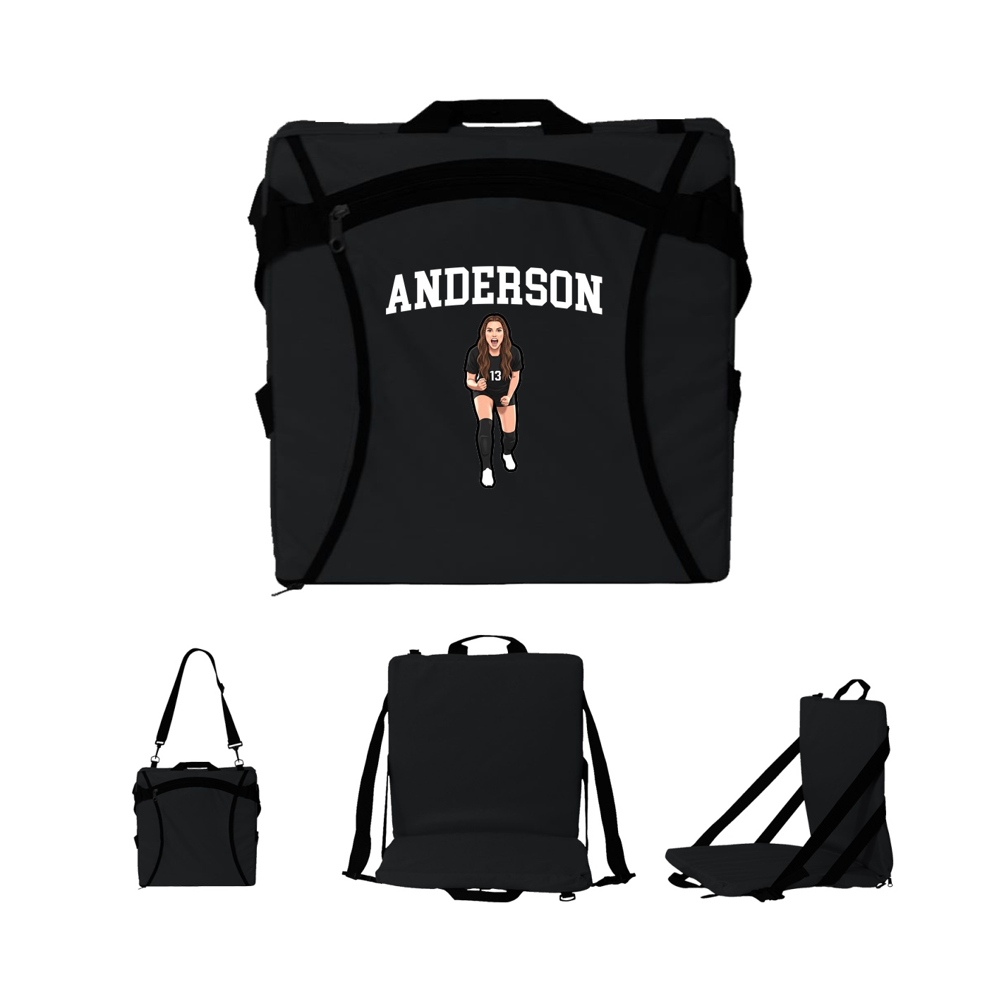 Folding Stadium Seat — Shirsey in Black