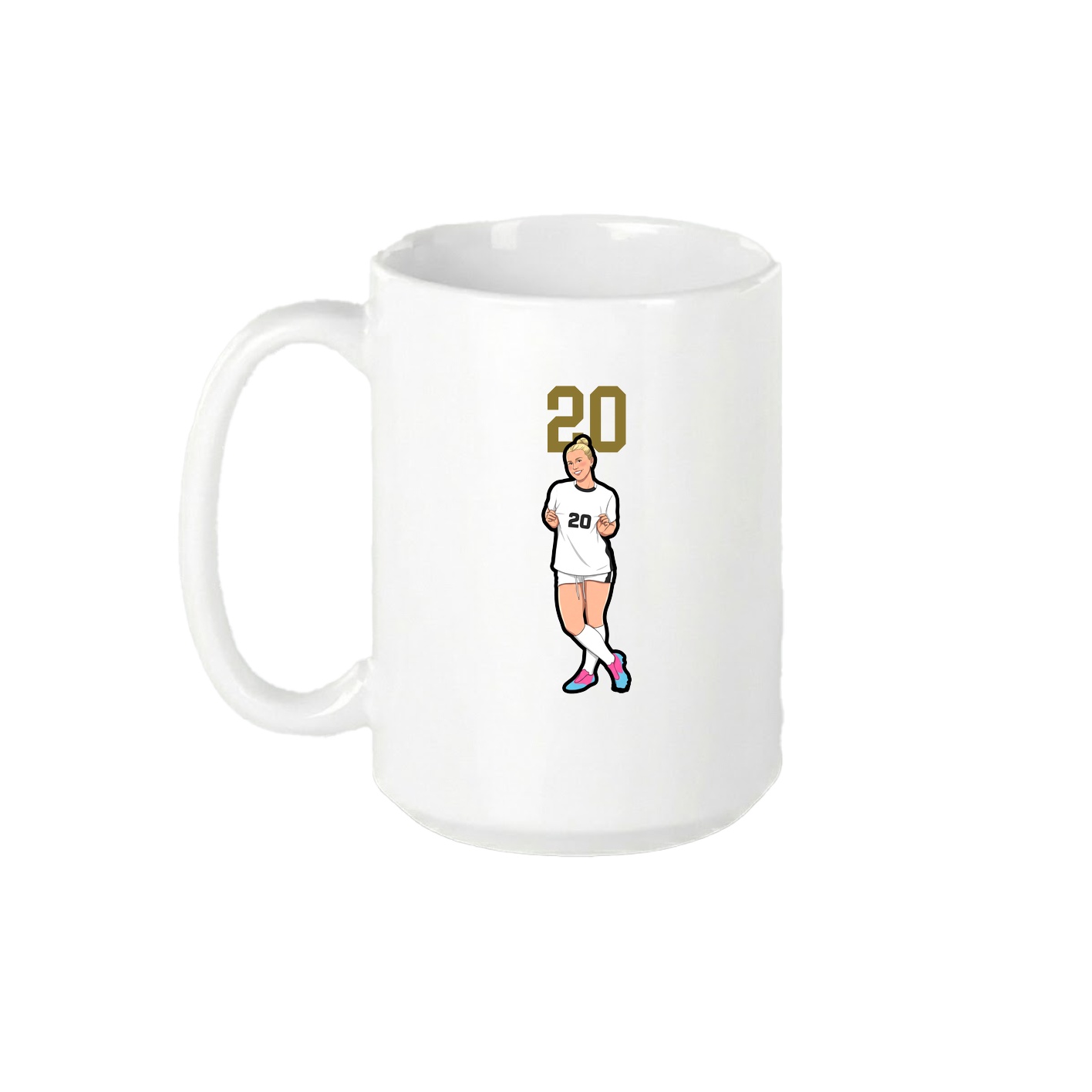 15oz Coffee Mug — Number Top in White