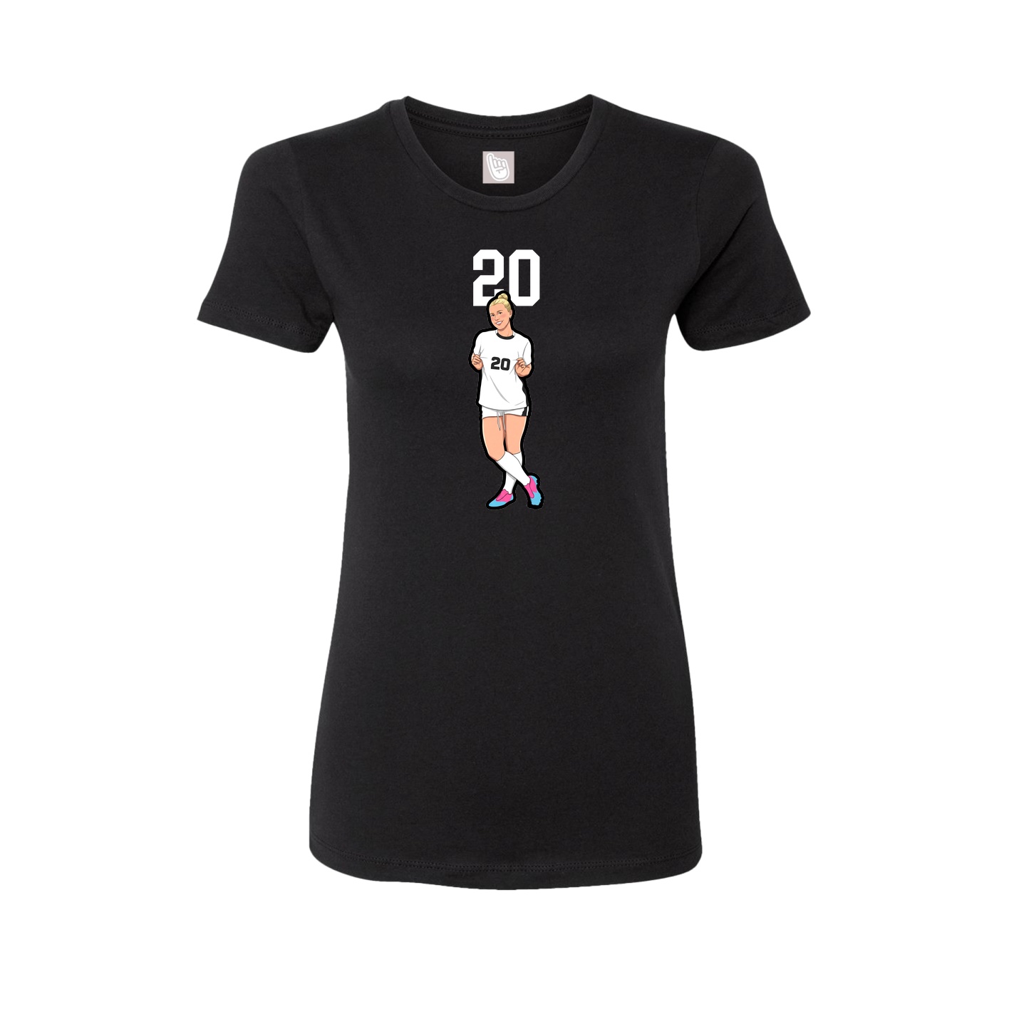 Womens Tee — Number Top in Black