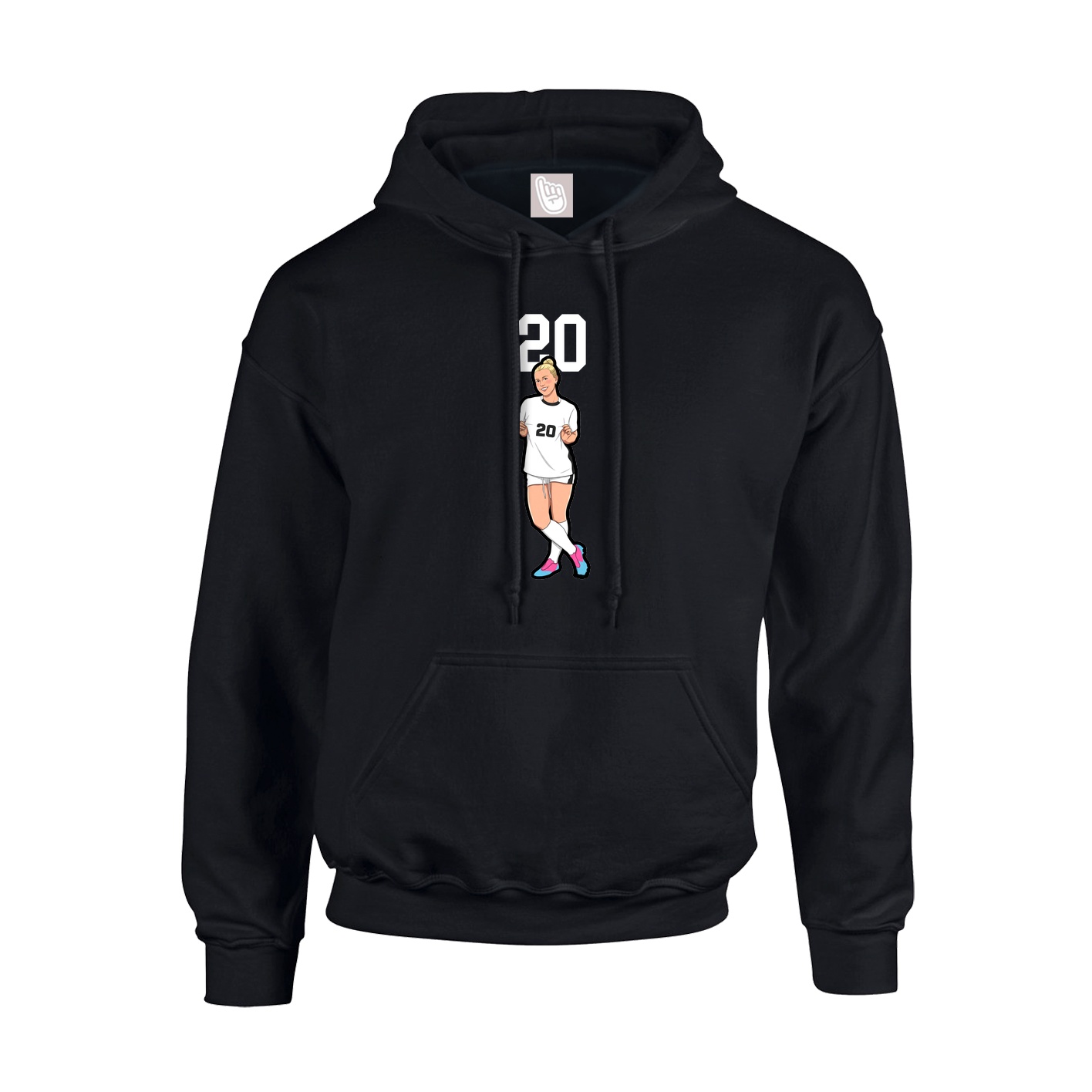 Hoodie — Number Top in Black