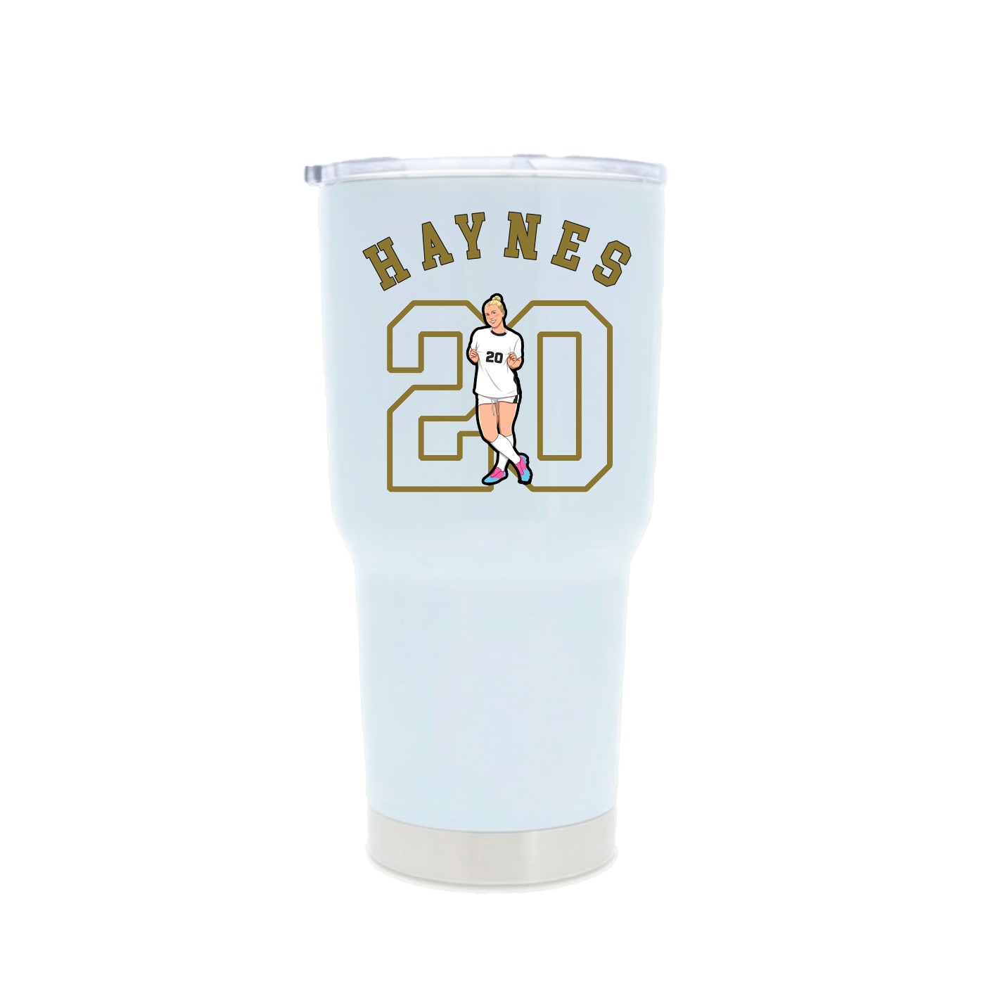 30oz Stainless Steel Tumbler — Shirsey Arch in White