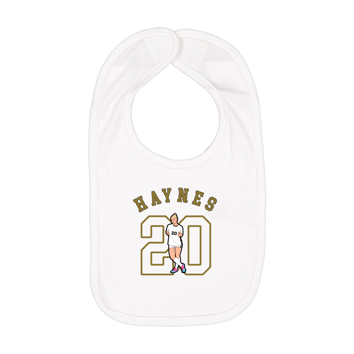 Infant Bib — Shirsey Arch in White