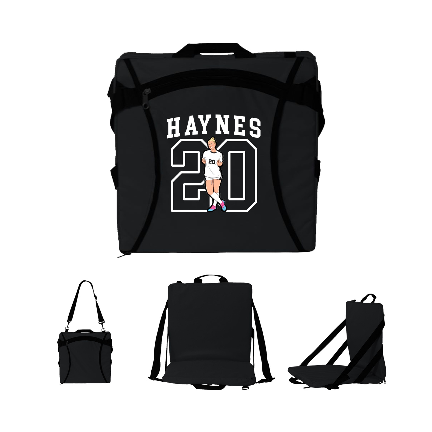 Folding Stadium Seat — Shirsey in Black