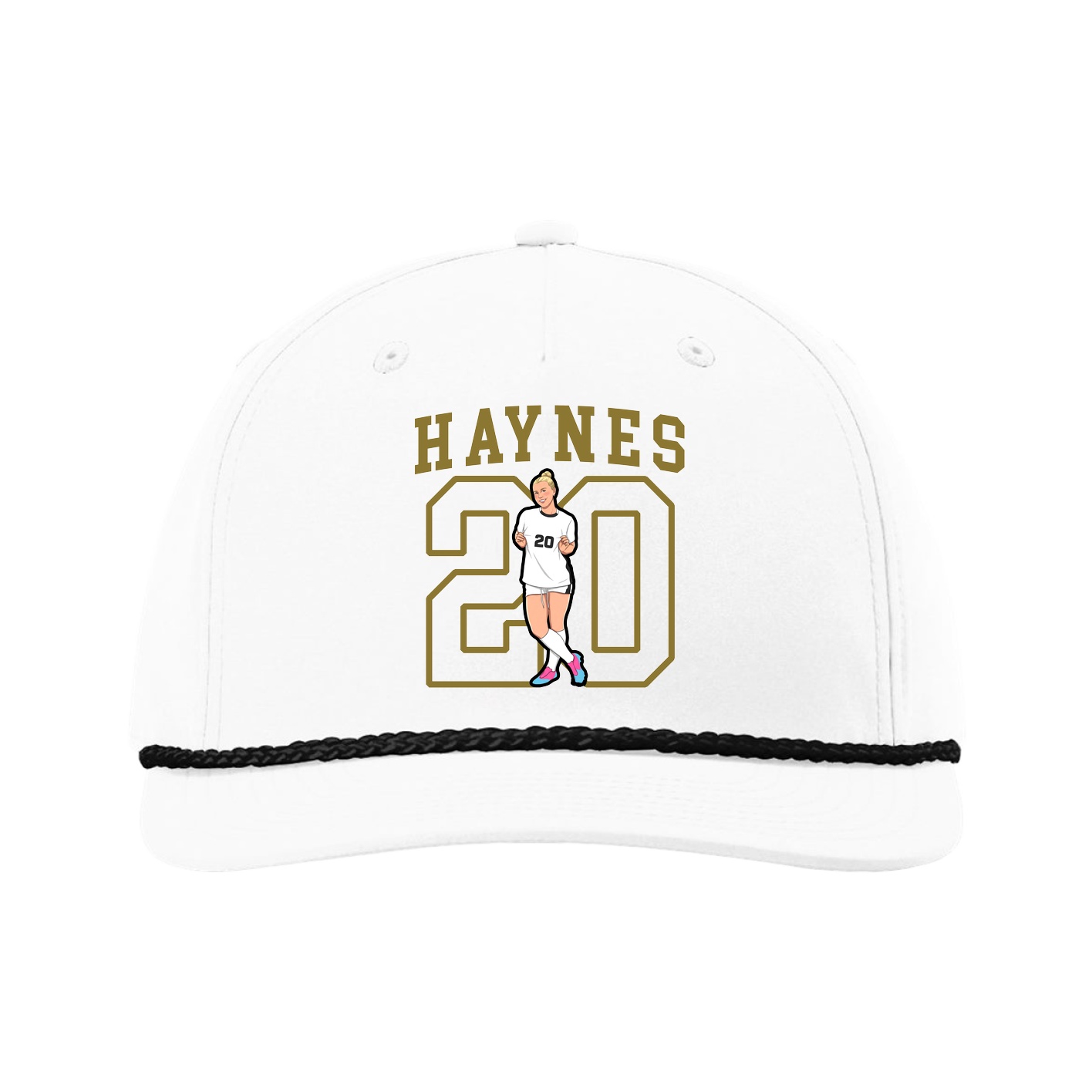 Five-Panel Classic Rope Cap — Shirsey in White